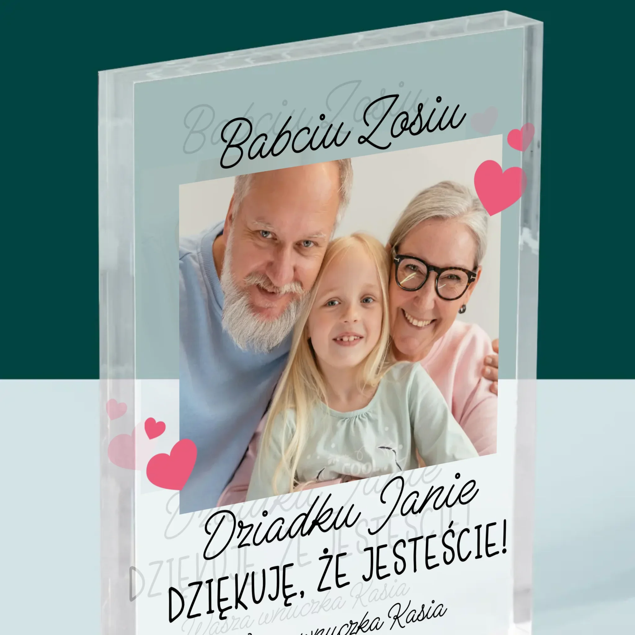 Zdjęcie i Podpis: Podziękowania Dla Dziadków - Blok Akrylowy z Nadrukiem - Image 2