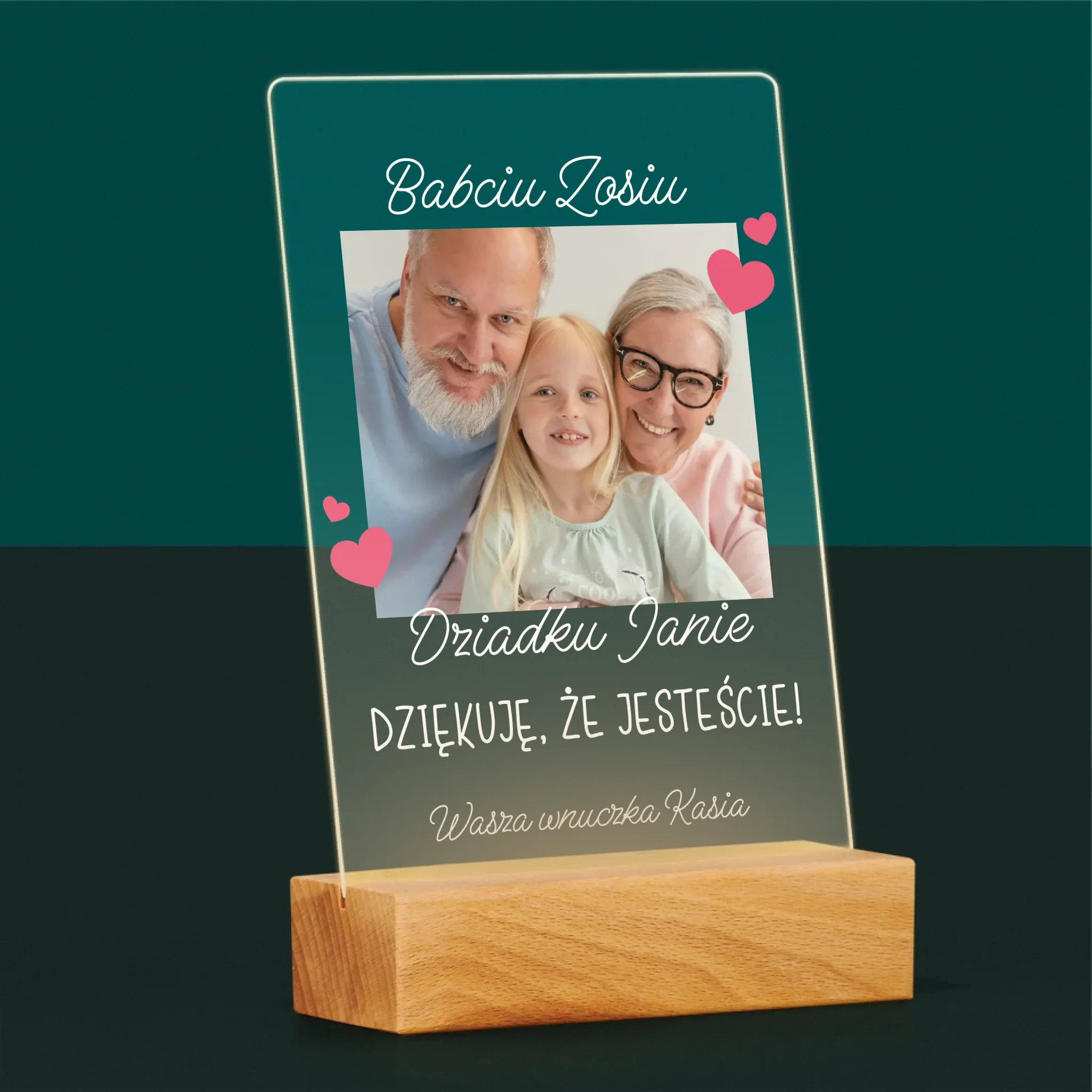 Zdjęcie i Podpis: Podziękowania Dla Dziadków - Wydruk Na Szkle Akrylowym - Image 5