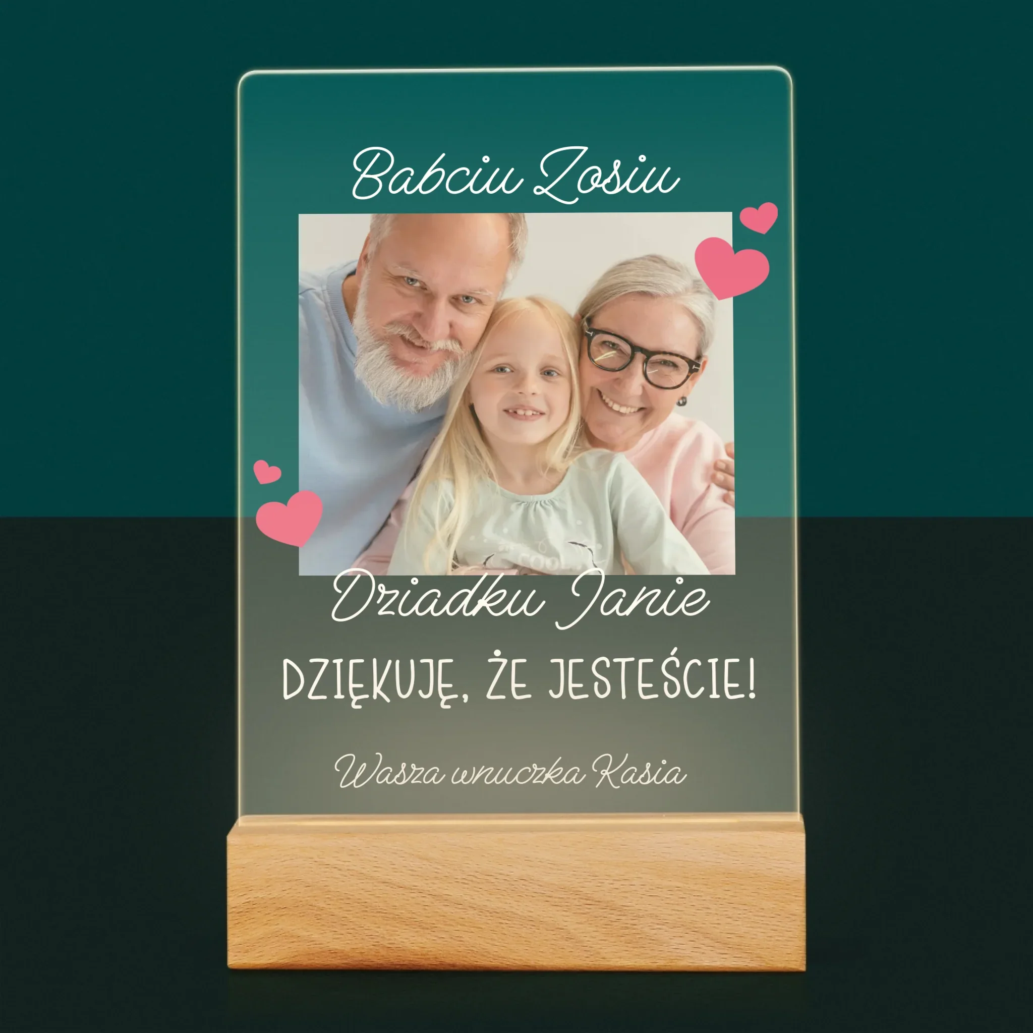 Zdjęcie i Podpis: Podziękowania Dla Dziadków - Wydruk Na Szkle Akrylowym - Image 7