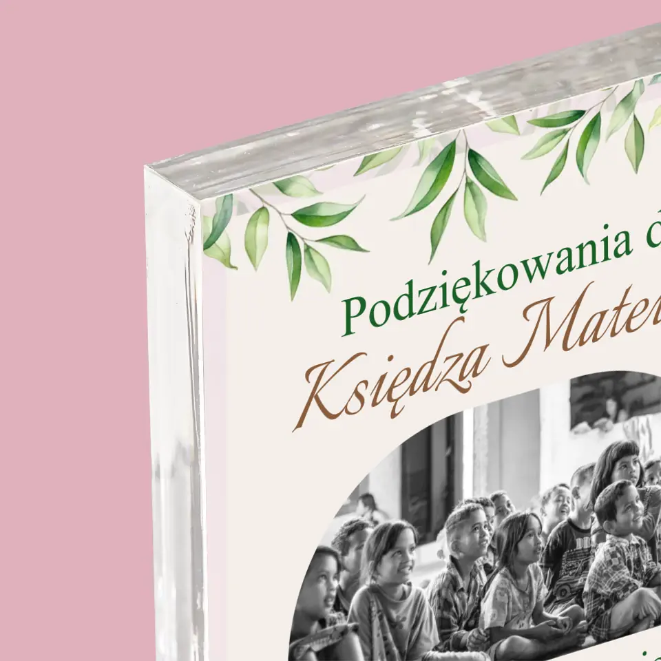 Zdjęcie i Podpis: Podziękowania Dla Księdza Komunia - Blok Akrylowy z Nadrukiem - Image 4