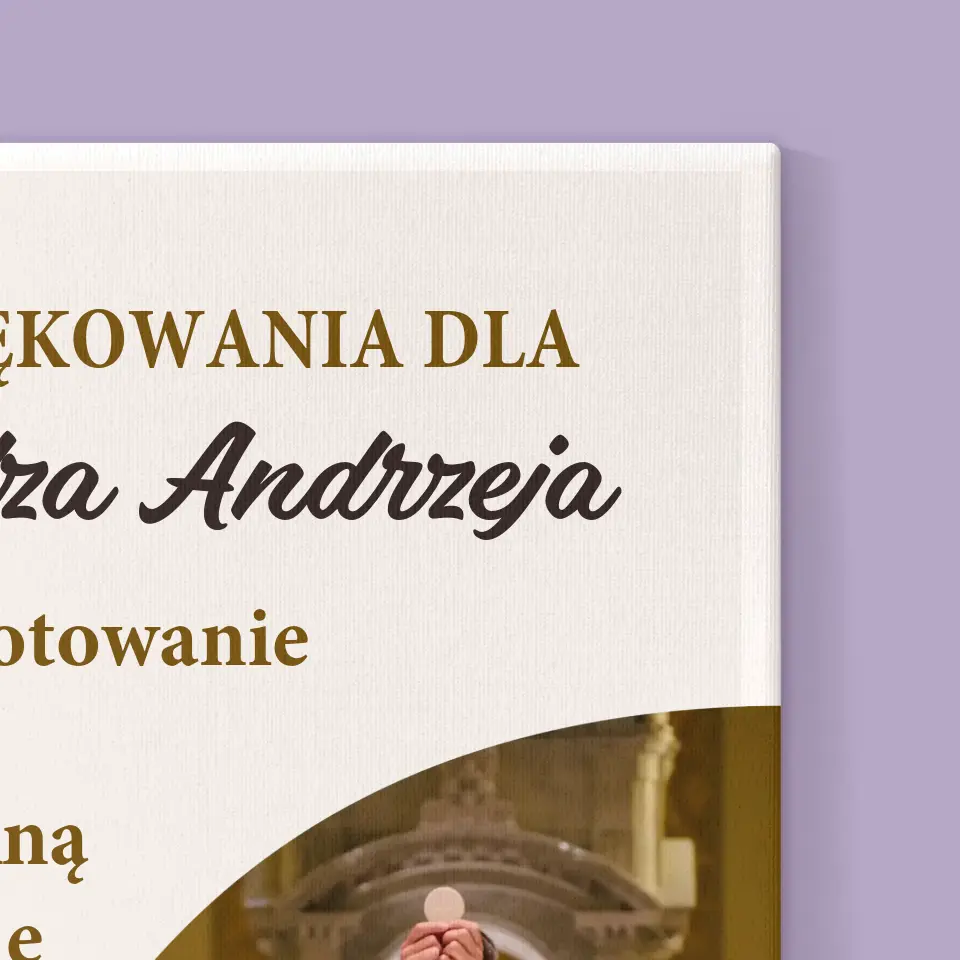 Zdjęcie i Podpis: Podziękowania Dla Księdza Ślub - Wydruk Obramowany - Image 14