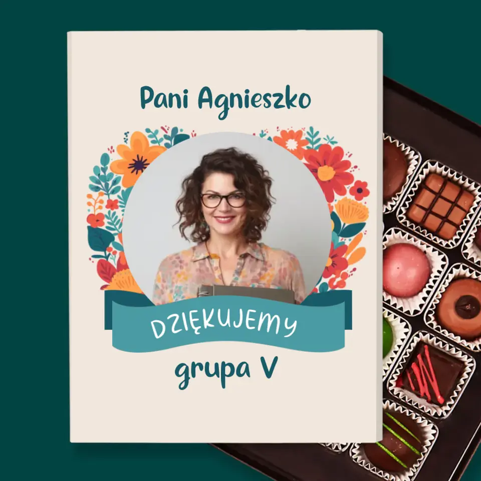 Zdjęcie i Podpis: Podziękowania Dla Przedszkolanki - Personalizowane Praliny - Image 2