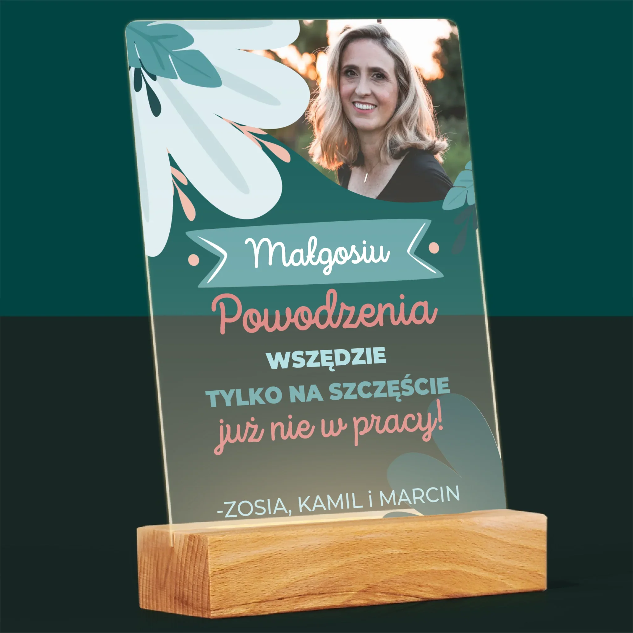 Zdjęcie i Podpis: Powodzenia Nie w Pracy - Wydruk Na Szkle Akrylowym - Image 8