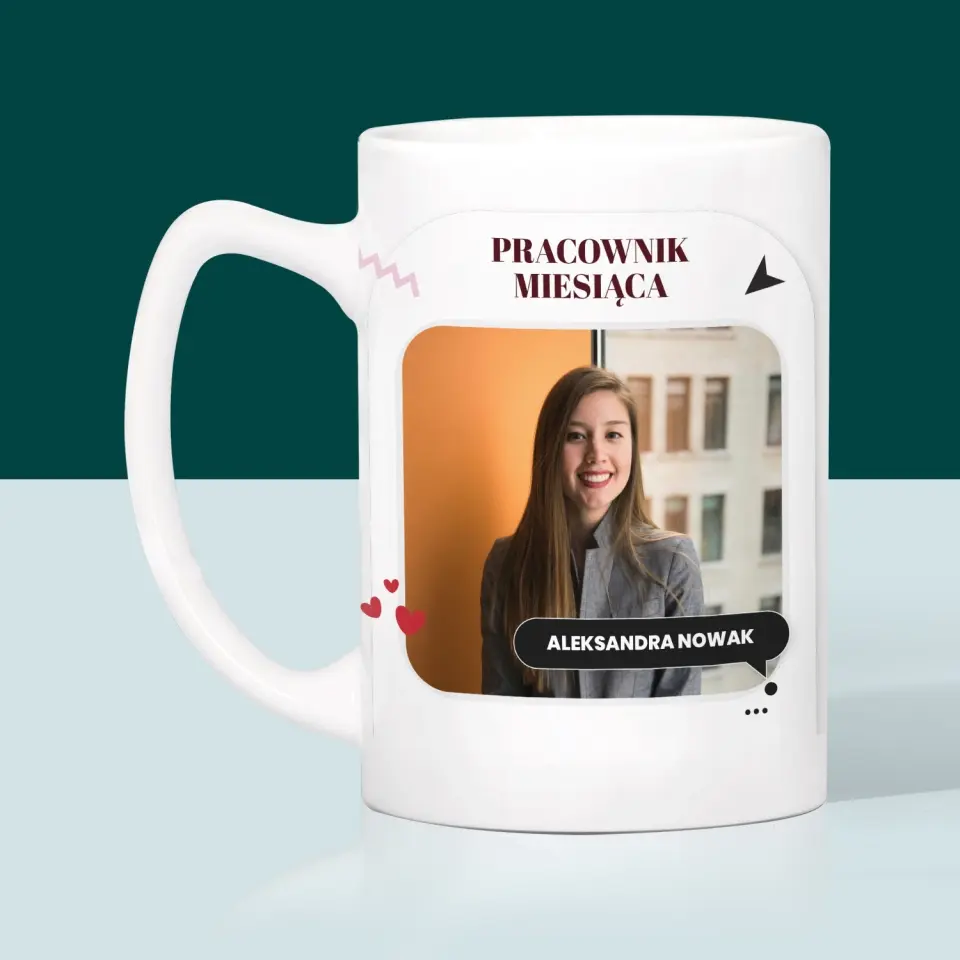 Zdjęcie i Podpis: Pracownik Miesiąca - Kubek z Nadrukiem - Image 3