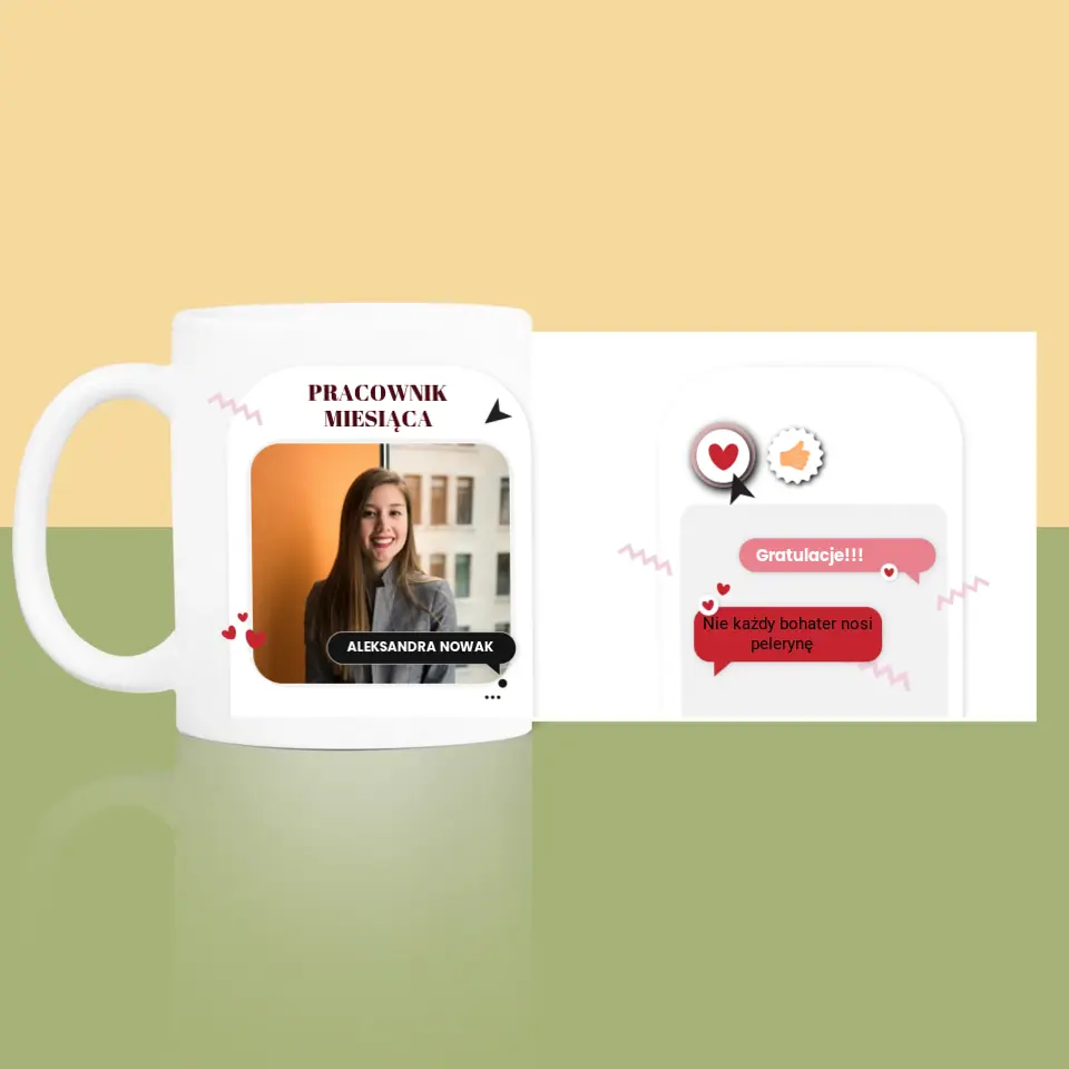 Zdjęcie i Podpis: Pracownik Miesiąca - Kubek z Nadrukiem - Image 4