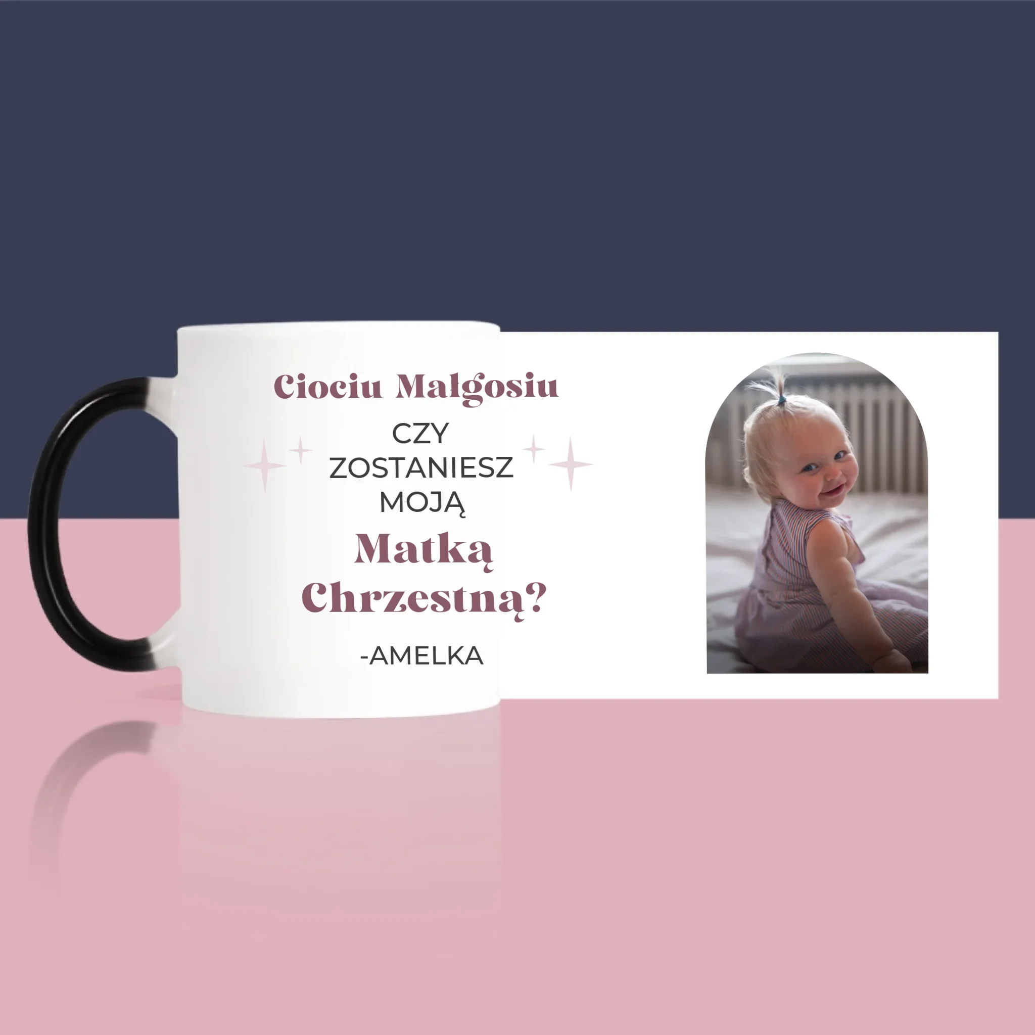 Zdjęcie i Podpis: Prośba O Bycie Chrzestną Elegant - Kubek z Nadrukiem - Image 10
