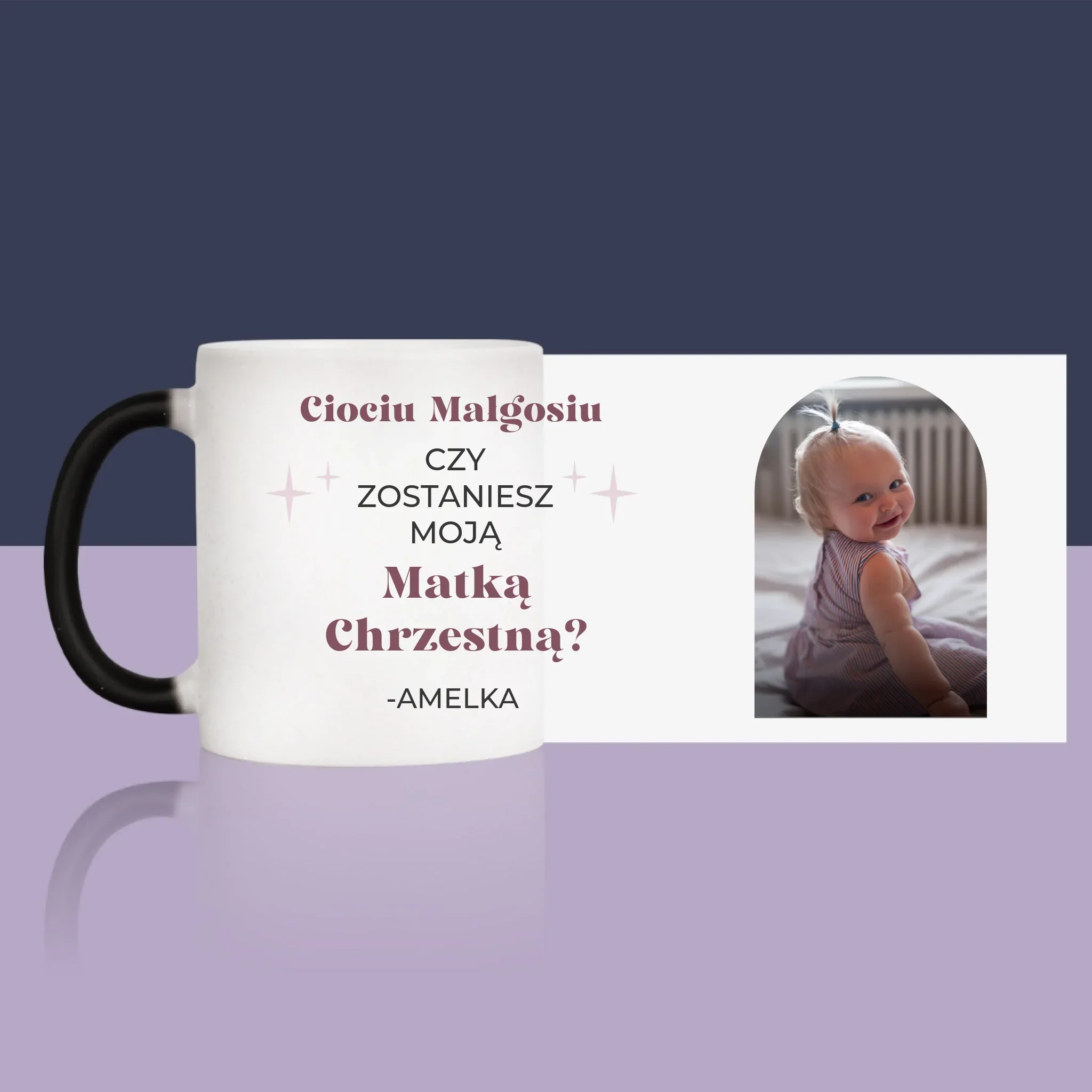 Zdjęcie i Podpis: Prośba O Bycie Chrzestną Elegant - Kubek z Nadrukiem - Image 13