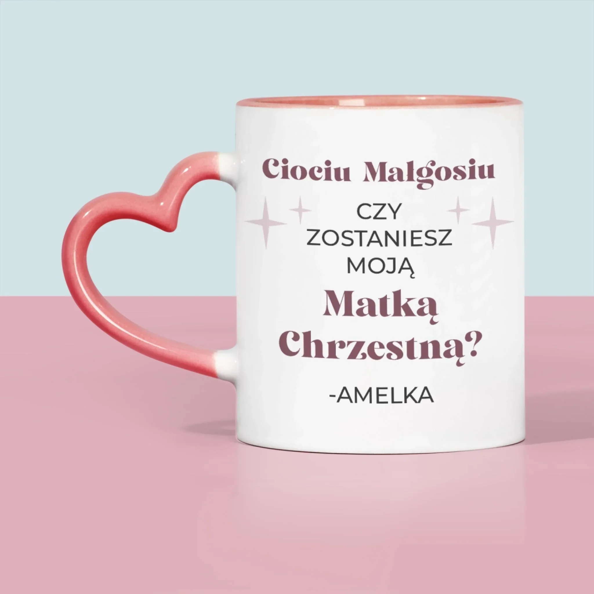 Zdjęcie i Podpis: Prośba O Bycie Chrzestną Elegant - Kubek z Nadrukiem - Image 5