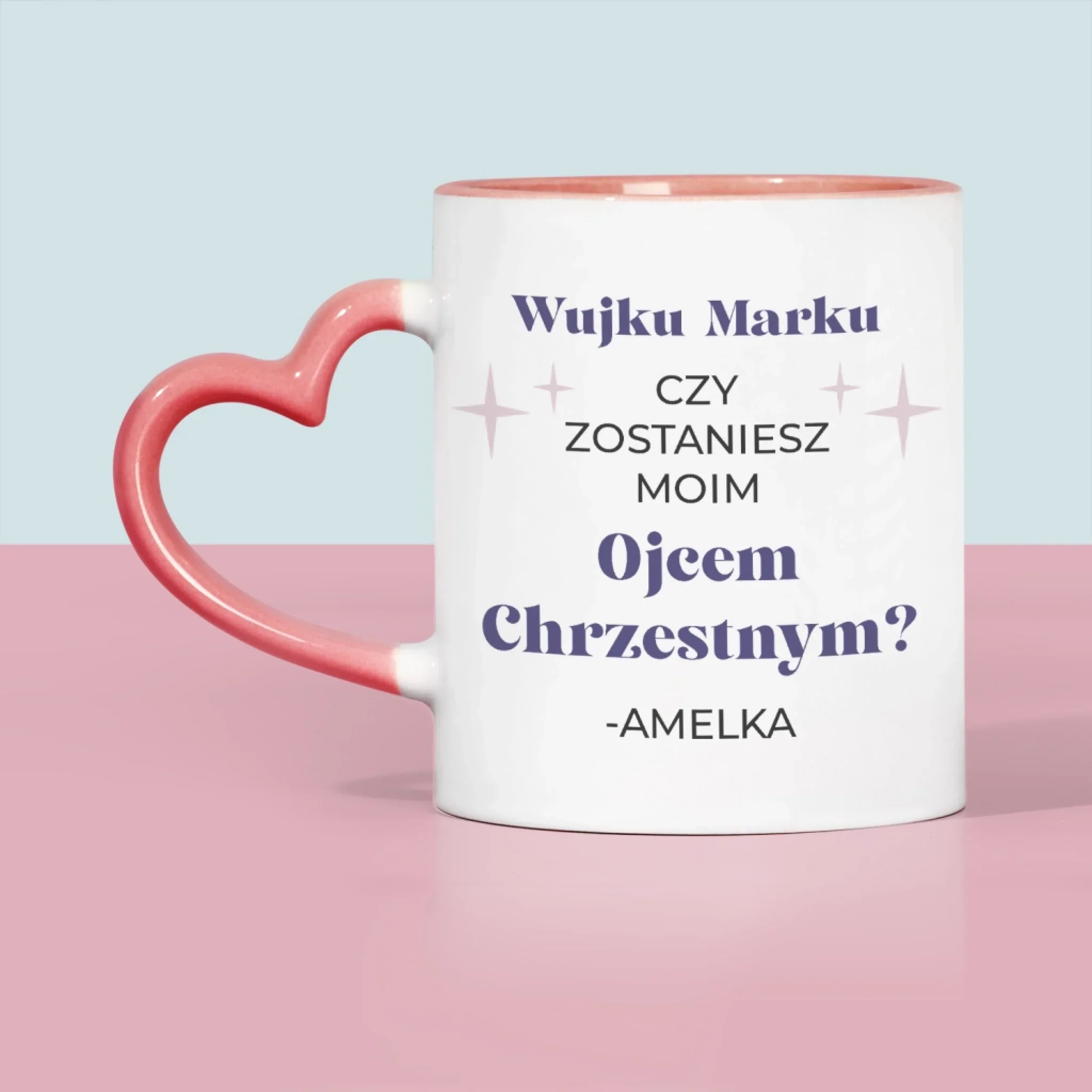 Zdjęcie i Podpis: Prośba O Bycie Chrzestnym Elegant - Kubek z Nadrukiem - Image 5