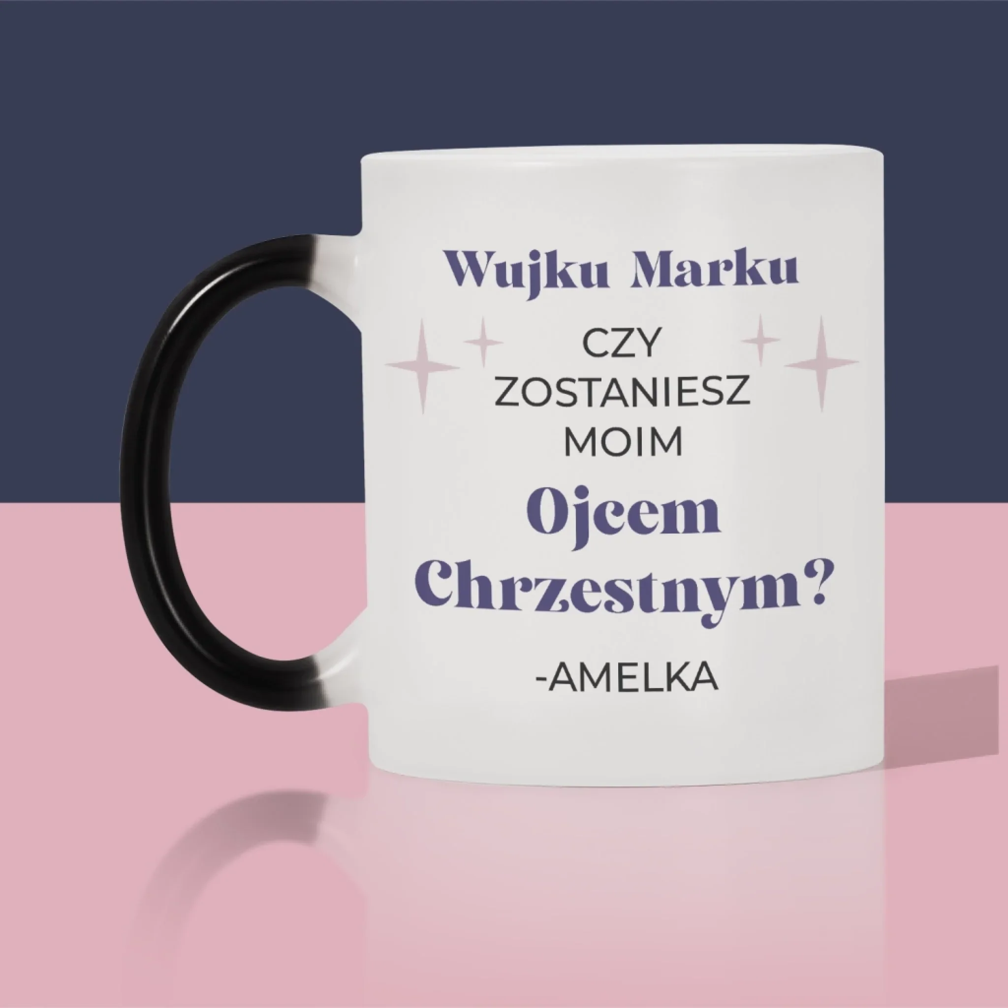 Zdjęcie i Podpis: Prośba O Bycie Chrzestnym Elegant - Kubek z Nadrukiem - Image 7