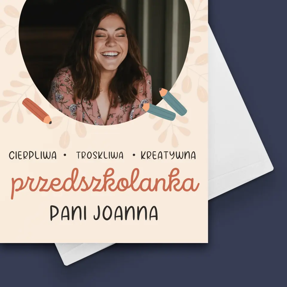 Zdjęcie i Podpis: Przedszkolanka - Kartka z Życzeniami - Image 4