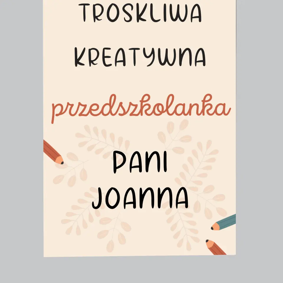 Zdjęcie i Podpis: Przedszkolanka - Magnes Na Lodówkę - Image 4