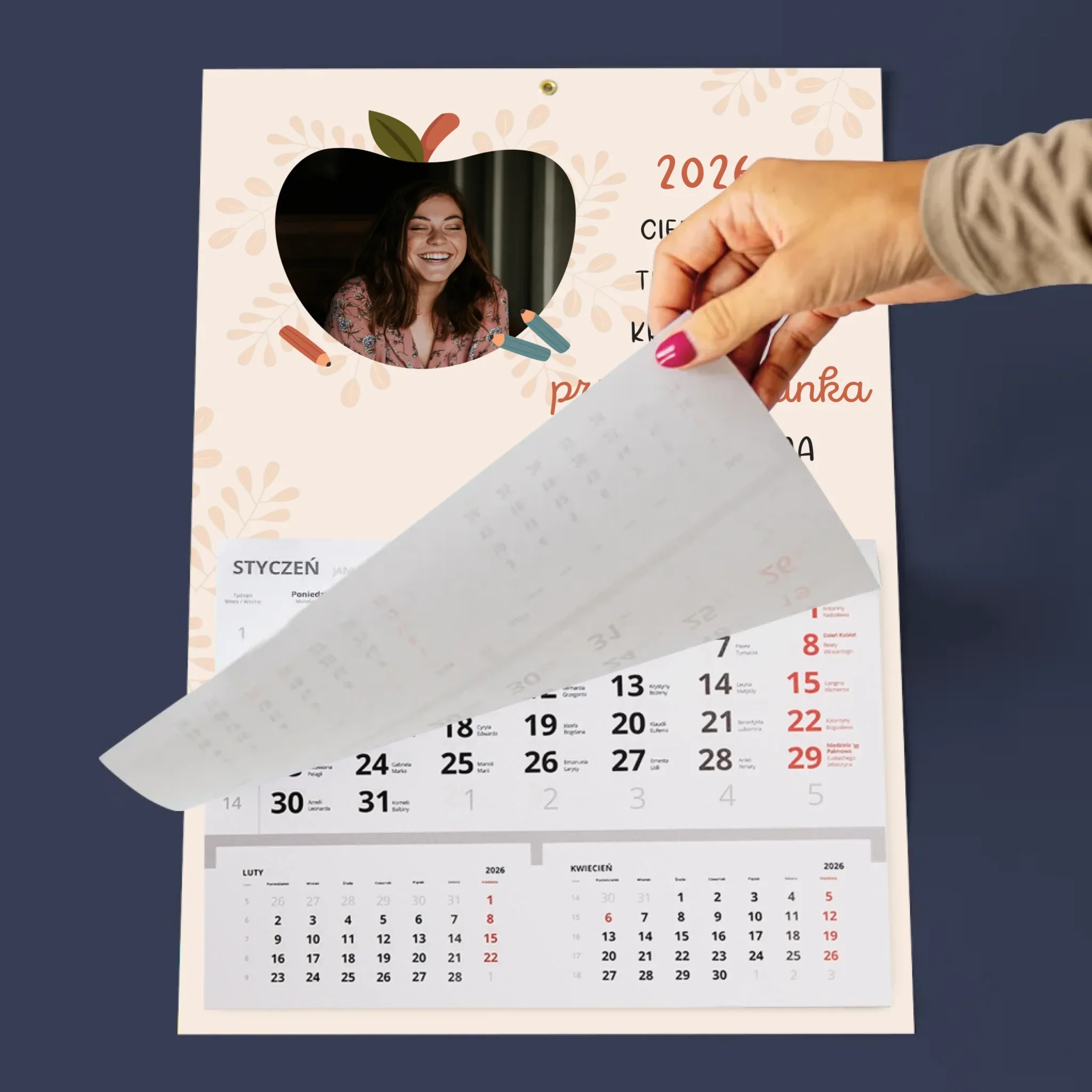 Zdjęcie i Podpis: Przedszkolanka - Personalizowany Kalendarz Jednodzielny - Image 3
