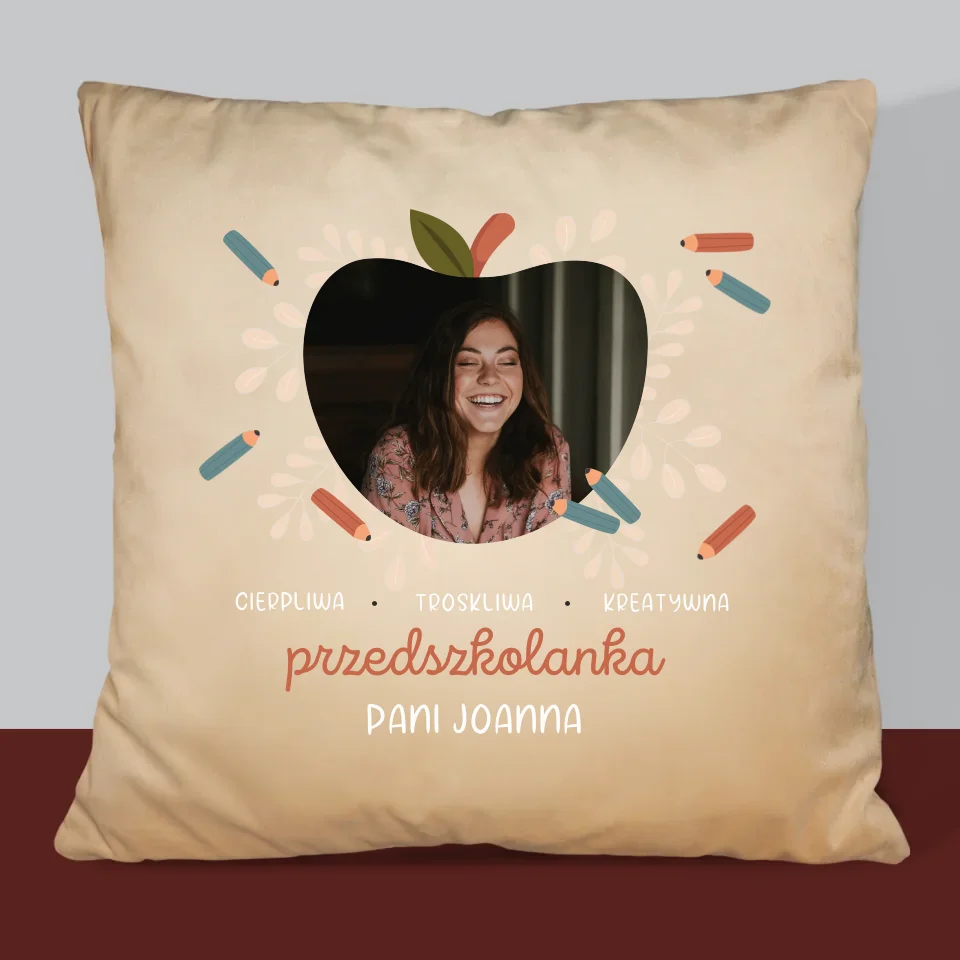 Zdjęcie i Podpis: Przedszkolanka - Poduszka z Nadrukiem - Image 6