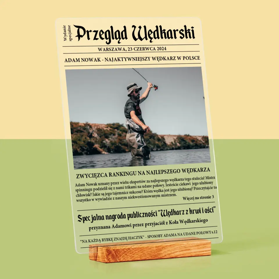 Zdjęcie i Podpis: Przegląd Wędkarski - Wydruk Na Szkle Akrylowym - Image 4