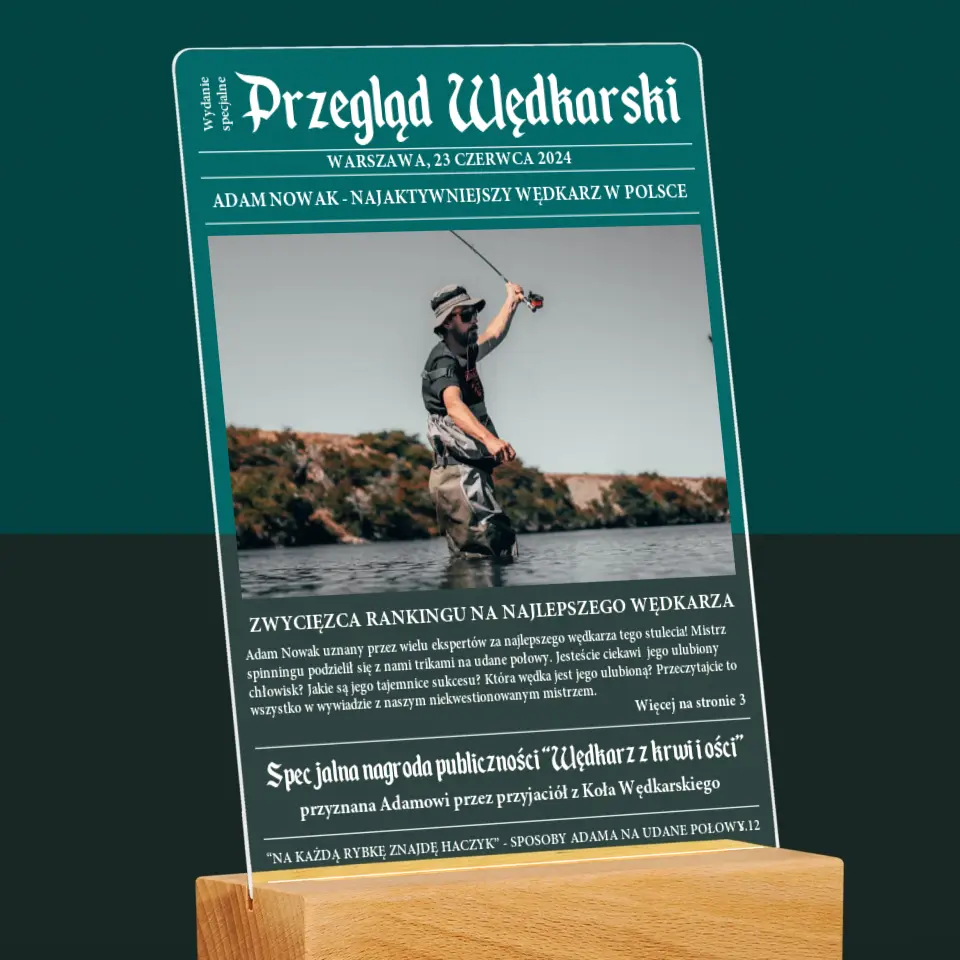 Zdjęcie i Podpis: Przegląd Wędkarski - Wydruk Na Szkle Akrylowym - Image 6
