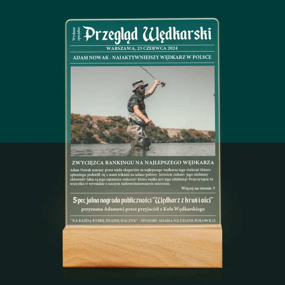 Zdjęcie i Podpis: Przegląd Wędkarski - Wydruk Na Szkle Akrylowym - Image 7