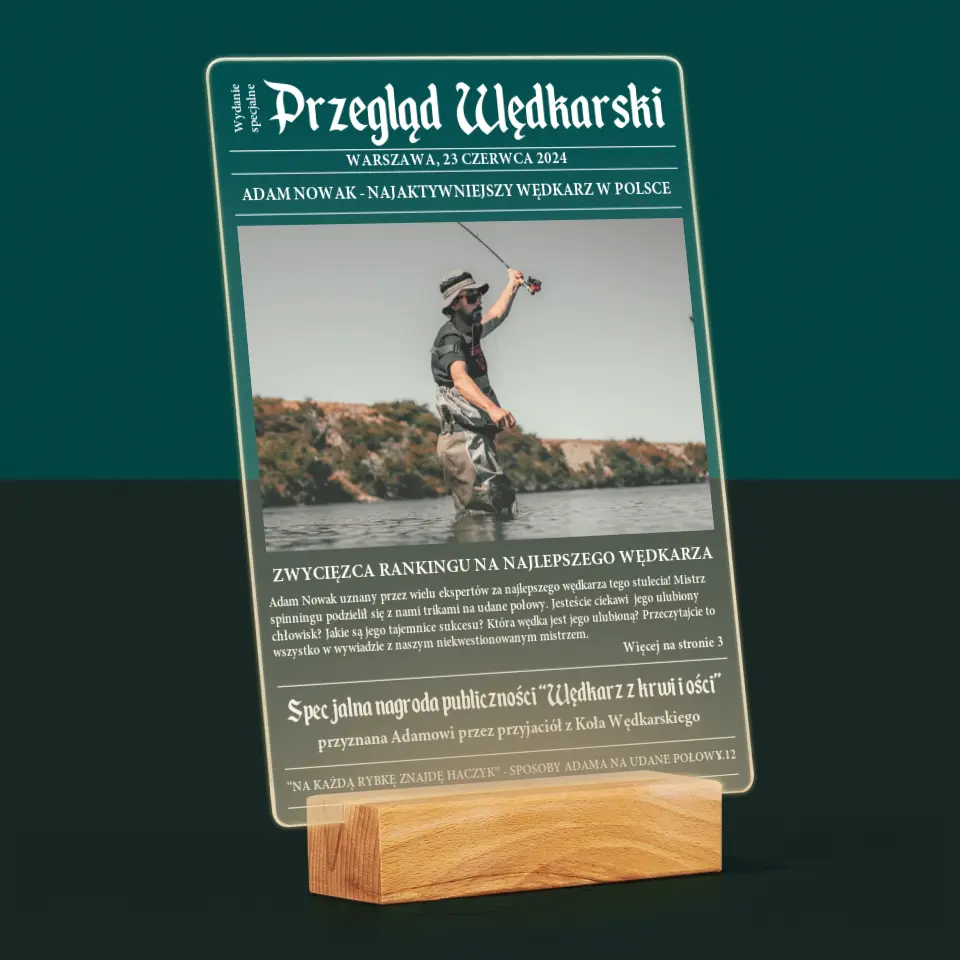 Zdjęcie i Podpis: Przegląd Wędkarski - Wydruk Na Szkle Akrylowym - Image 8