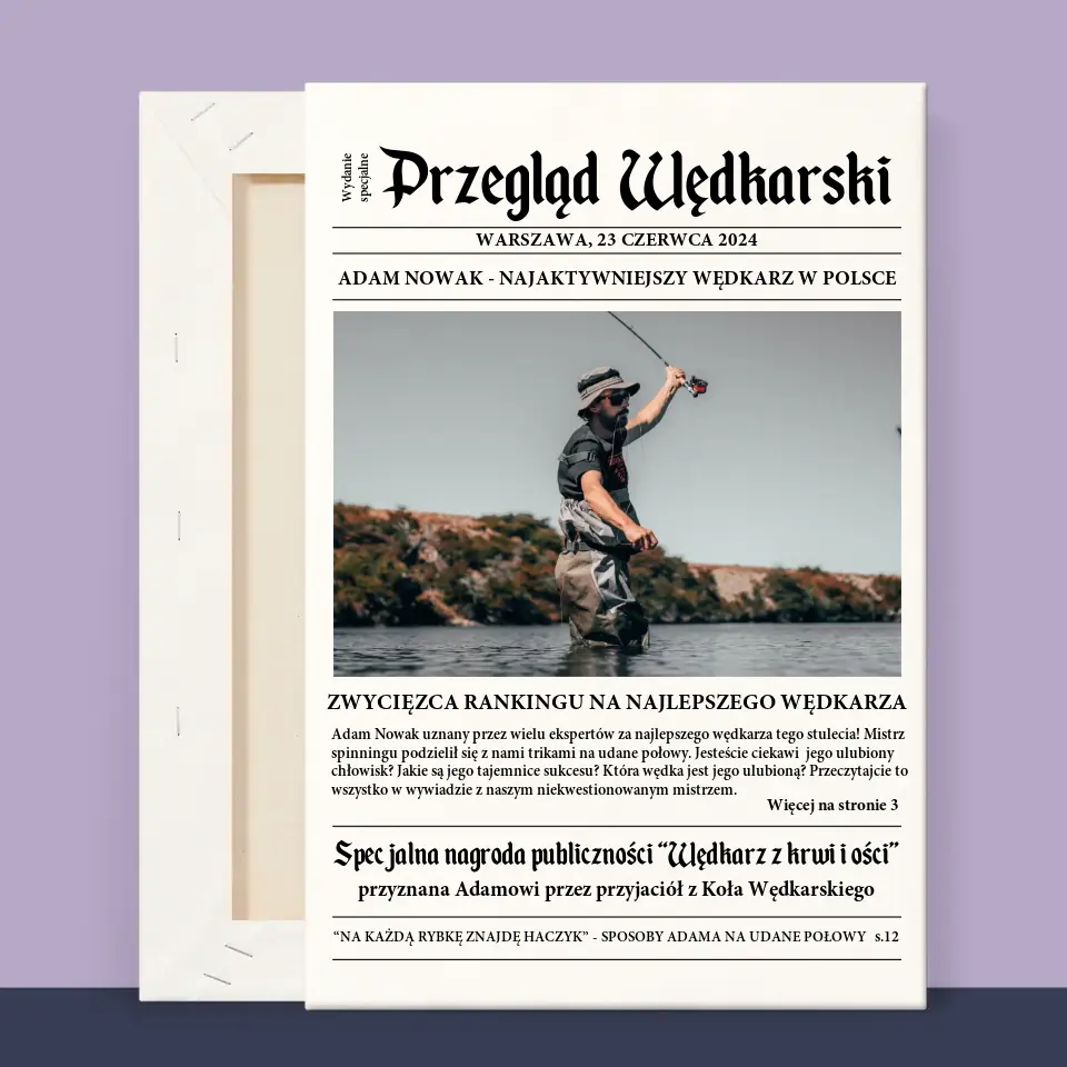 Zdjęcie i Podpis: Przegląd Wędkarski - Wydruk Obramowany - Image 12