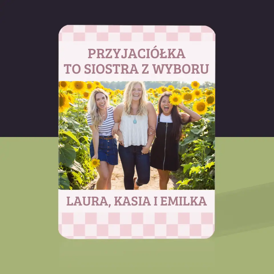 Zdjęcie i Podpis: Przyjaciółka To Siostra z Wyboru - Karty Do Gry - Image 5