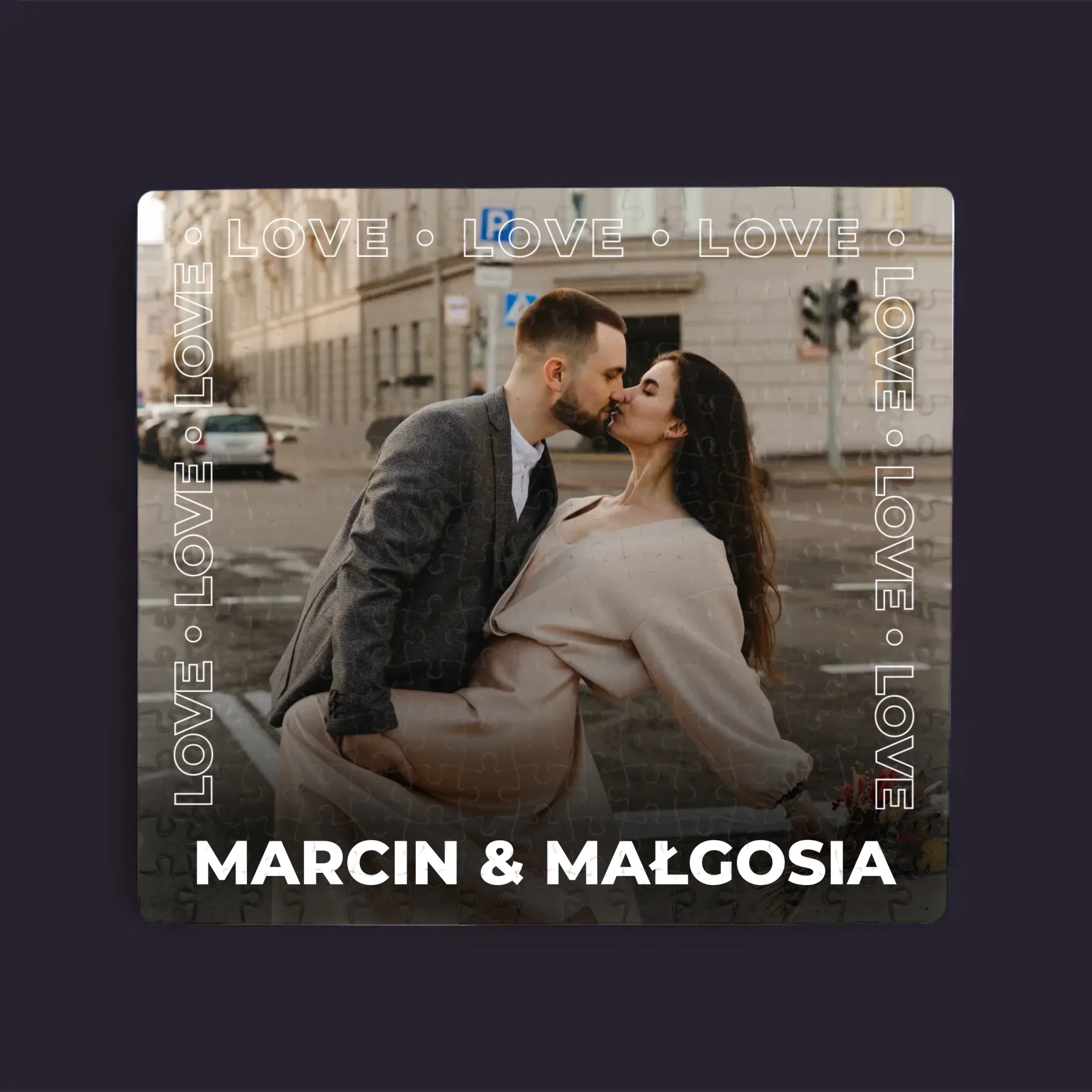 Zdjęcie i Podpis: Ramka Love - Personalizowane Puzzle - Image 3