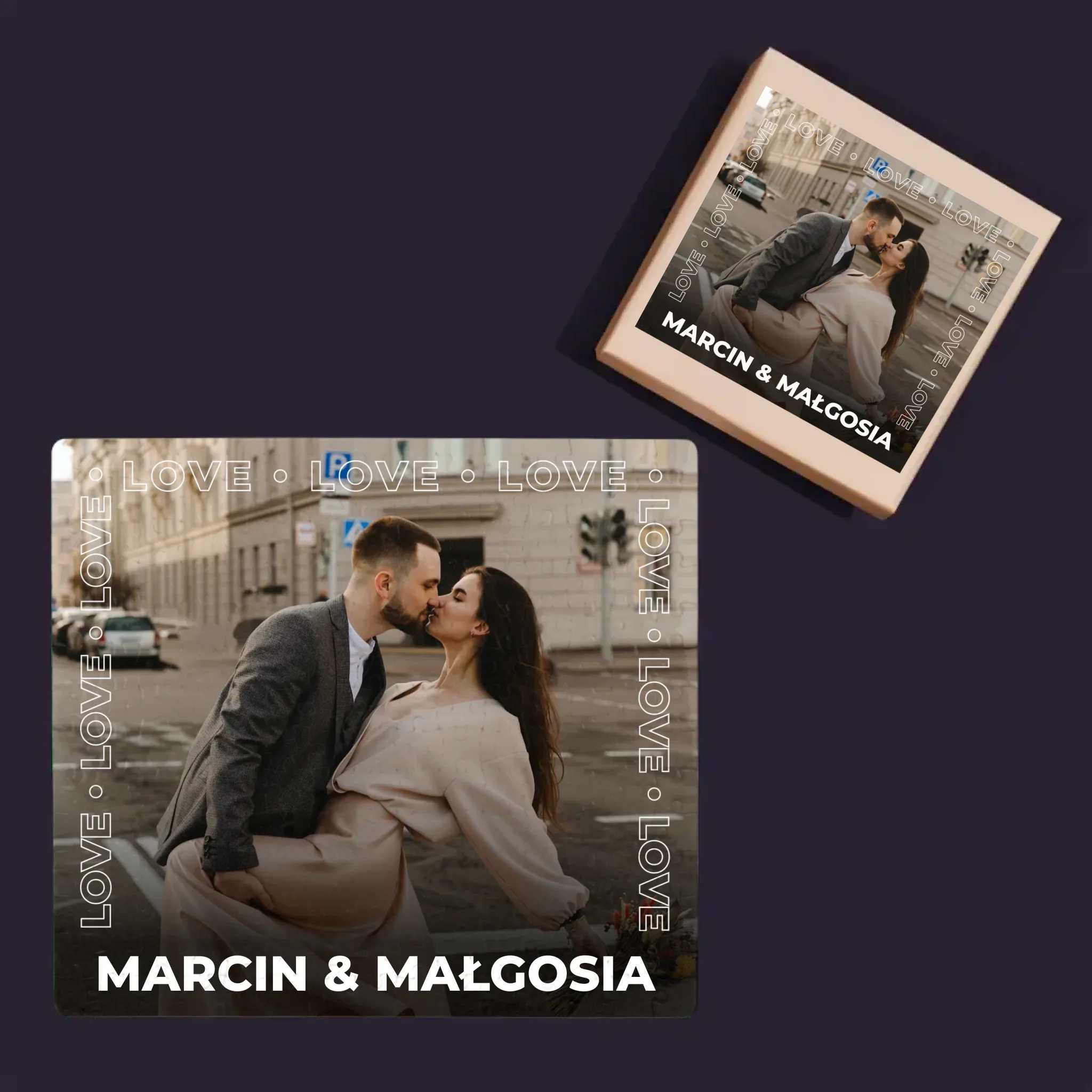 Zdjęcie i Podpis: Ramka Love - Personalizowane Puzzle - Image 4