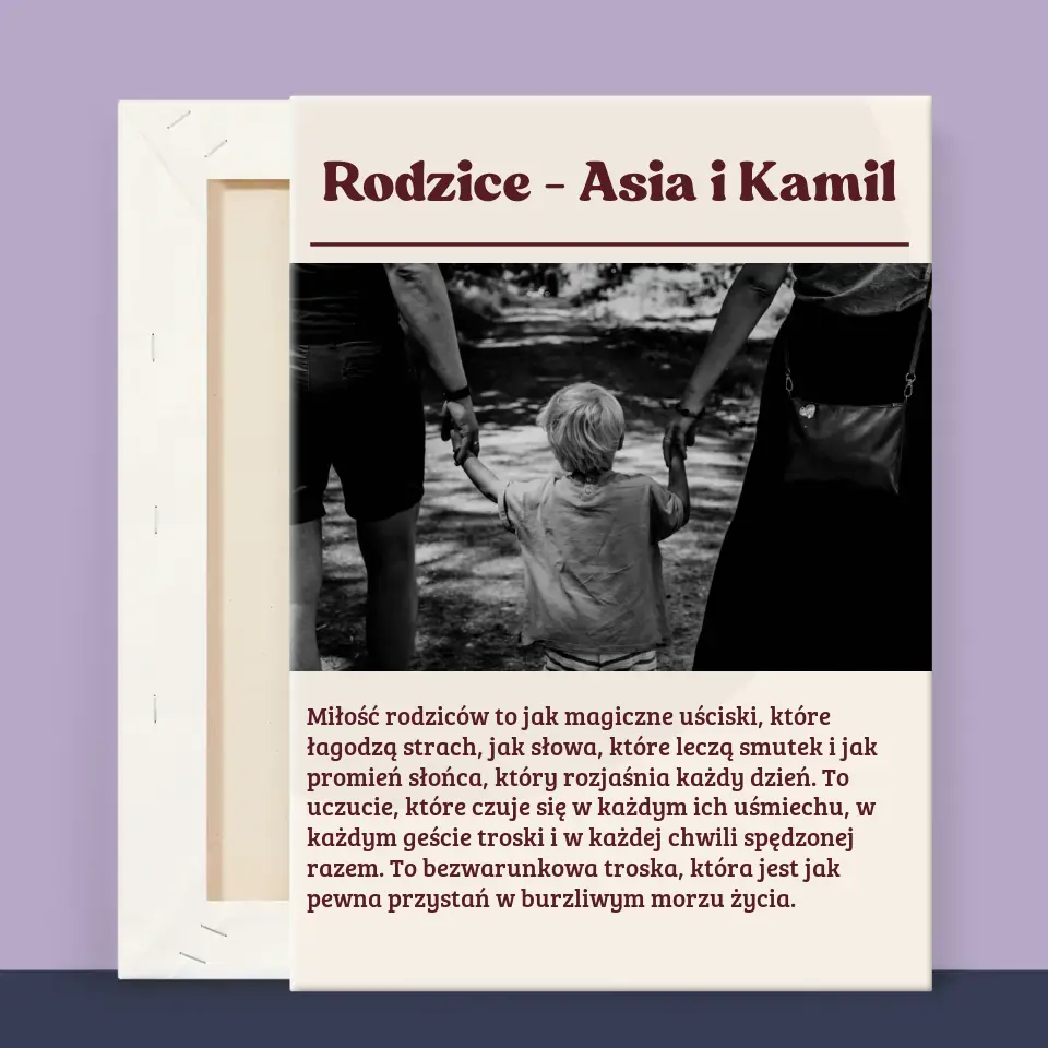 Zdjęcie i Podpis: Rodzice Definicja Ich Miłości - Wydruk Obramowany - Image 13