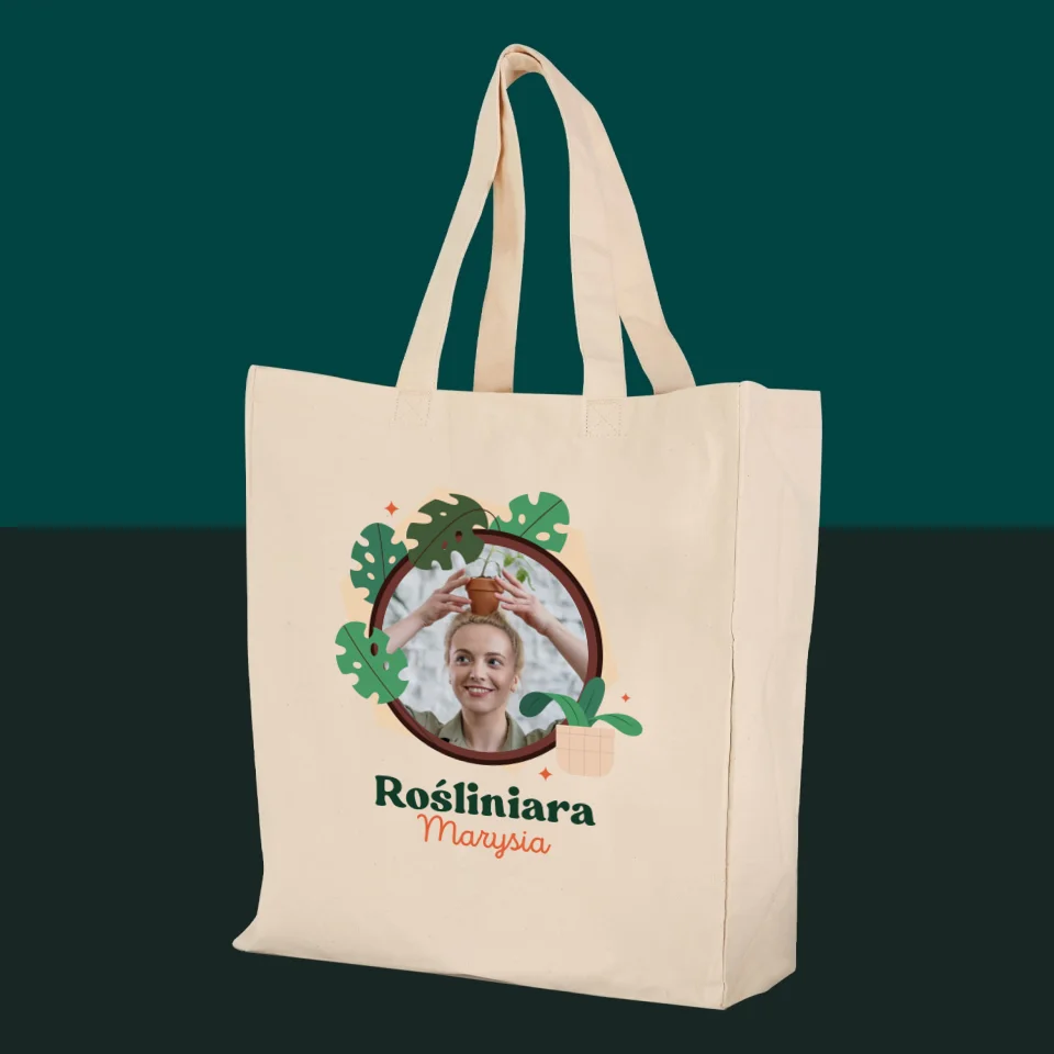 Zdjęcie i Podpis: Rośliniara - Torba Płócienna z Nadrukiem - Image 2