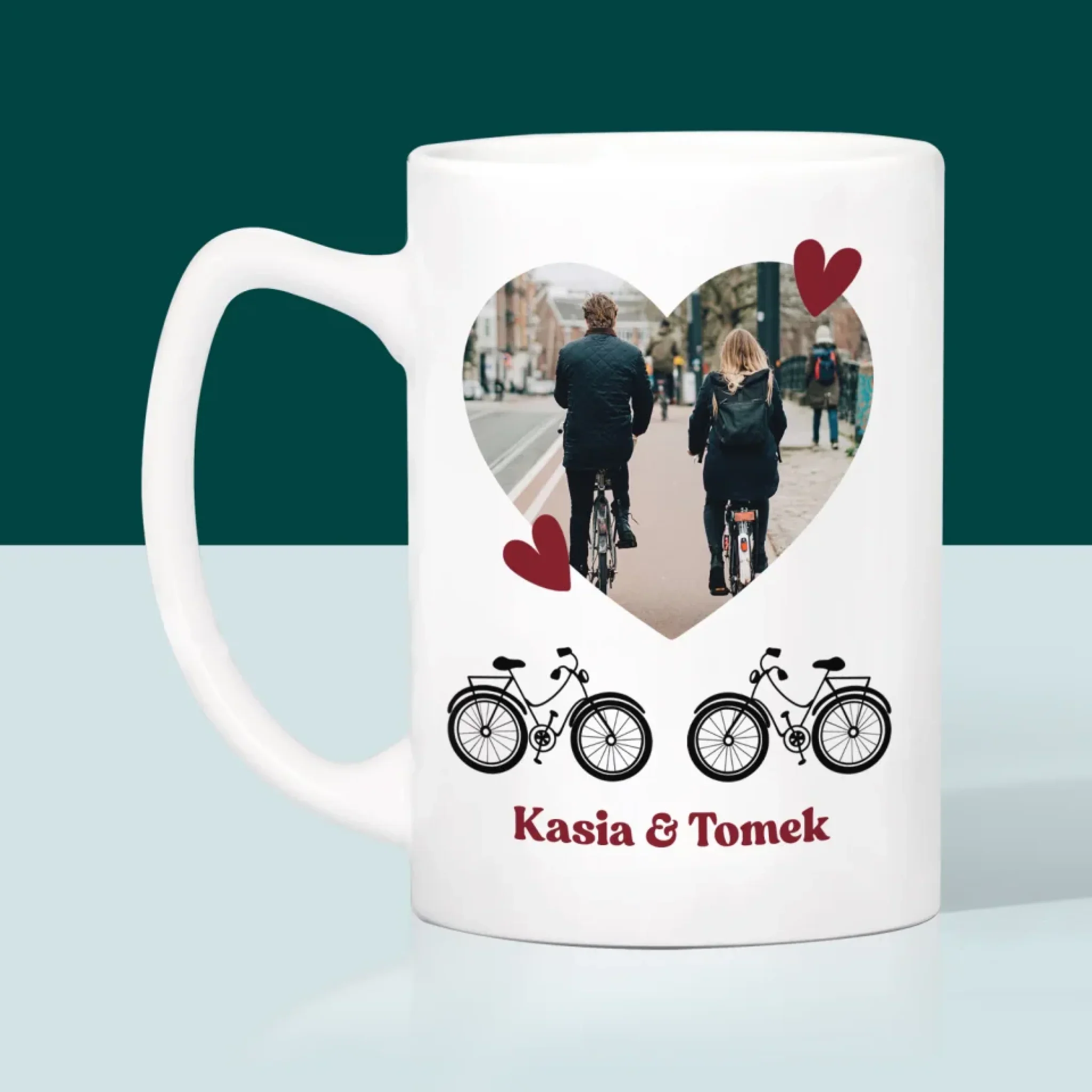 Zdjęcie I Podpis: Rowerowa Para - Kubek z Nadrukiem - Image 3
