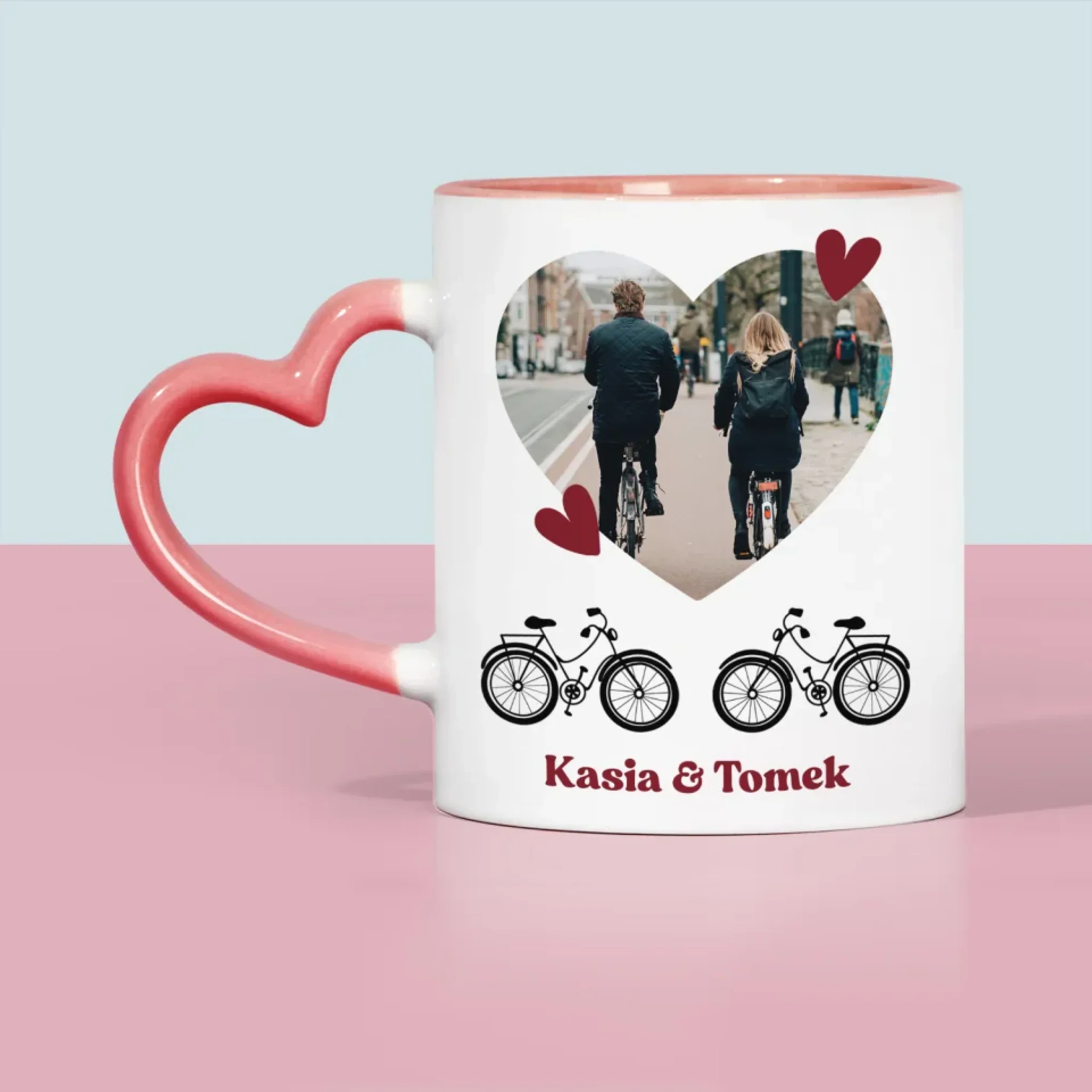 Zdjęcie I Podpis: Rowerowa Para - Kubek z Nadrukiem - Image 8