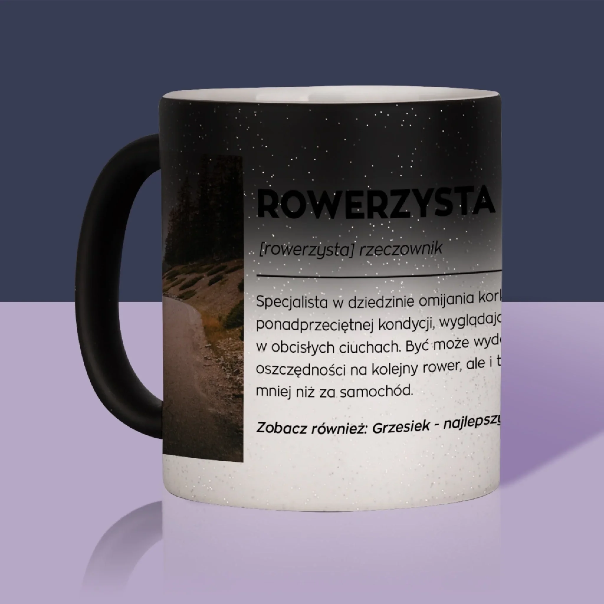 Zdjęcie I Podpis: Rowerzysta Definicja - Kubek z Nadrukiem - Image 11