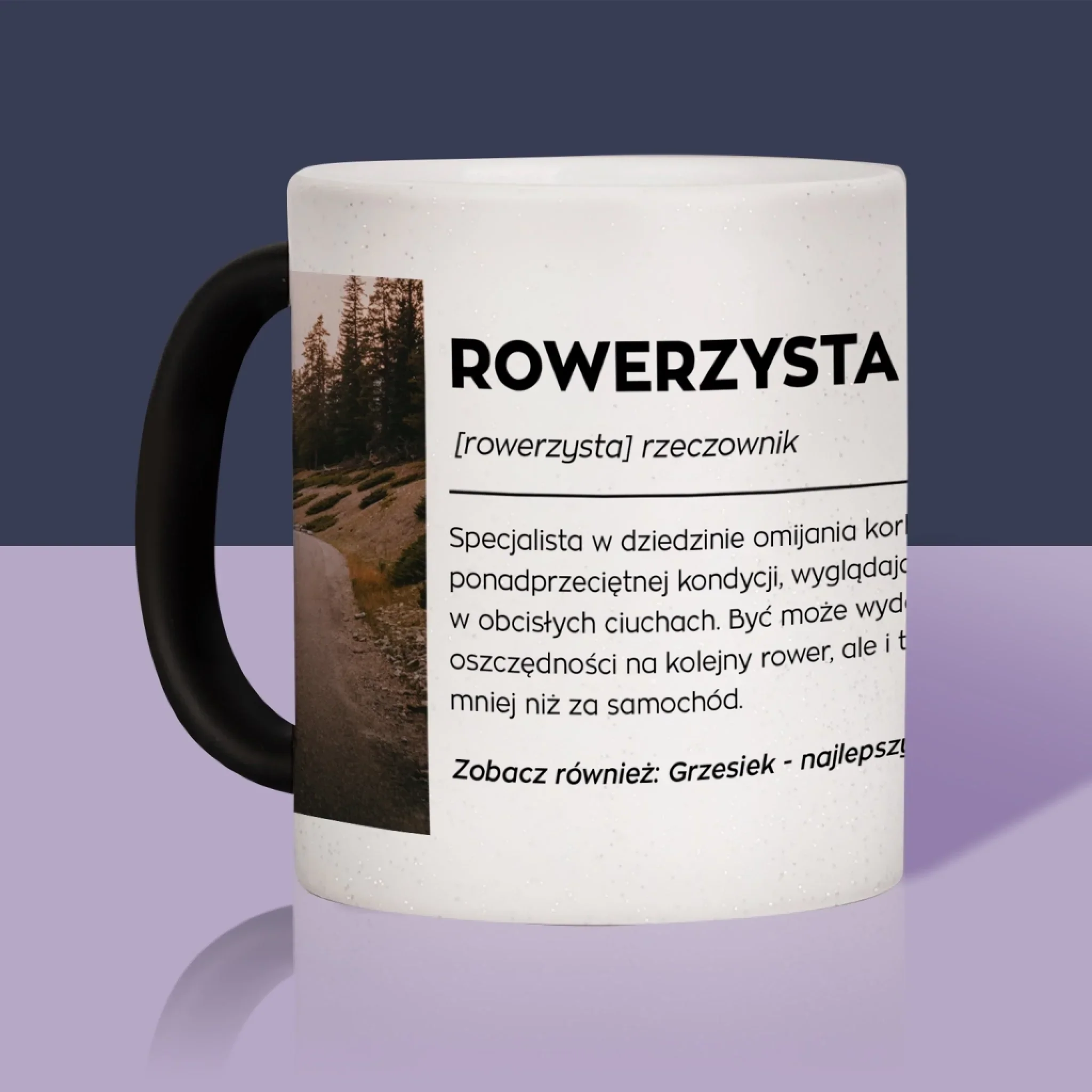 Zdjęcie I Podpis: Rowerzysta Definicja - Kubek z Nadrukiem - Image 12