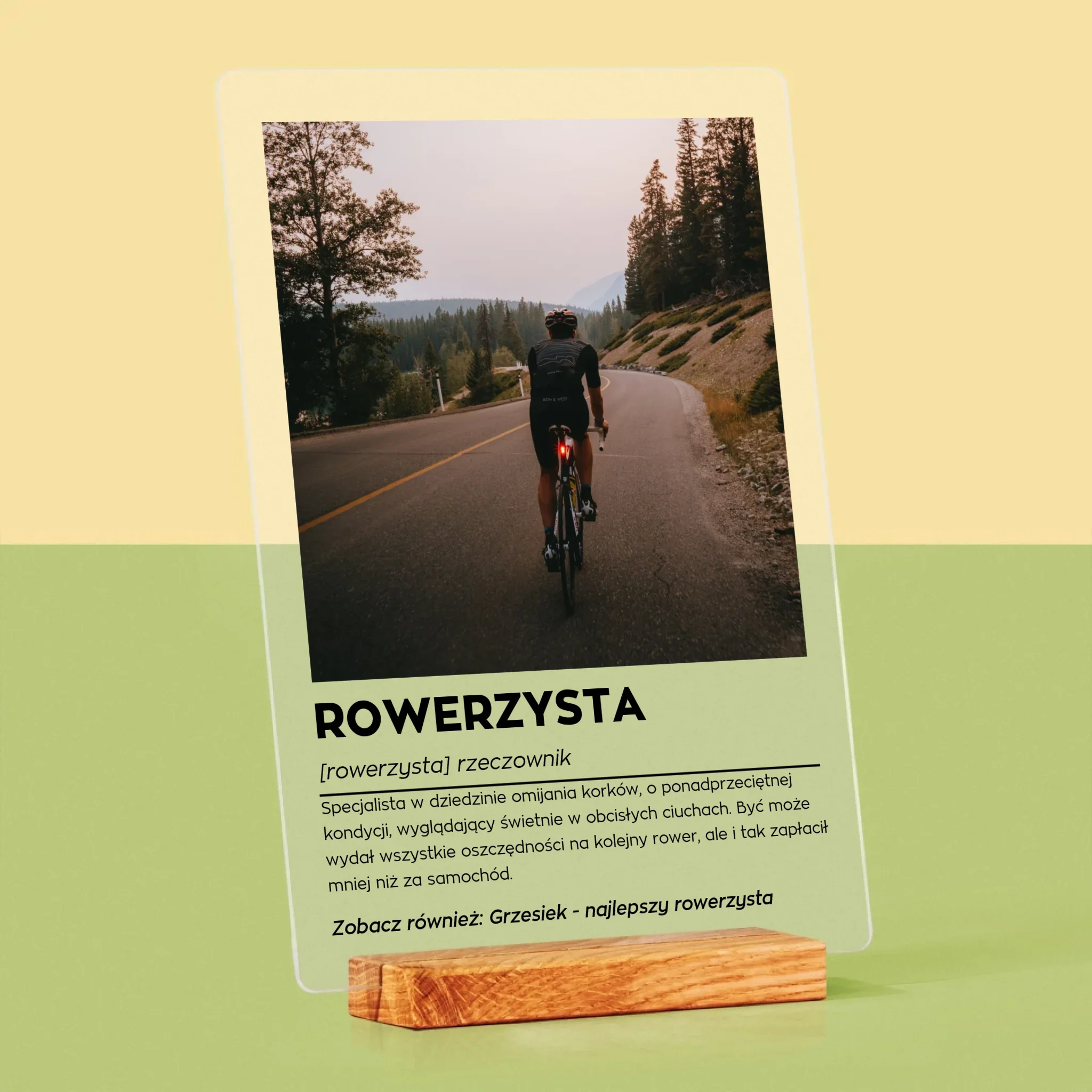 Zdjęcie I Podpis: Rowerzysta Definicja - Wydruk Na Szkle Akrylowym - Image 4