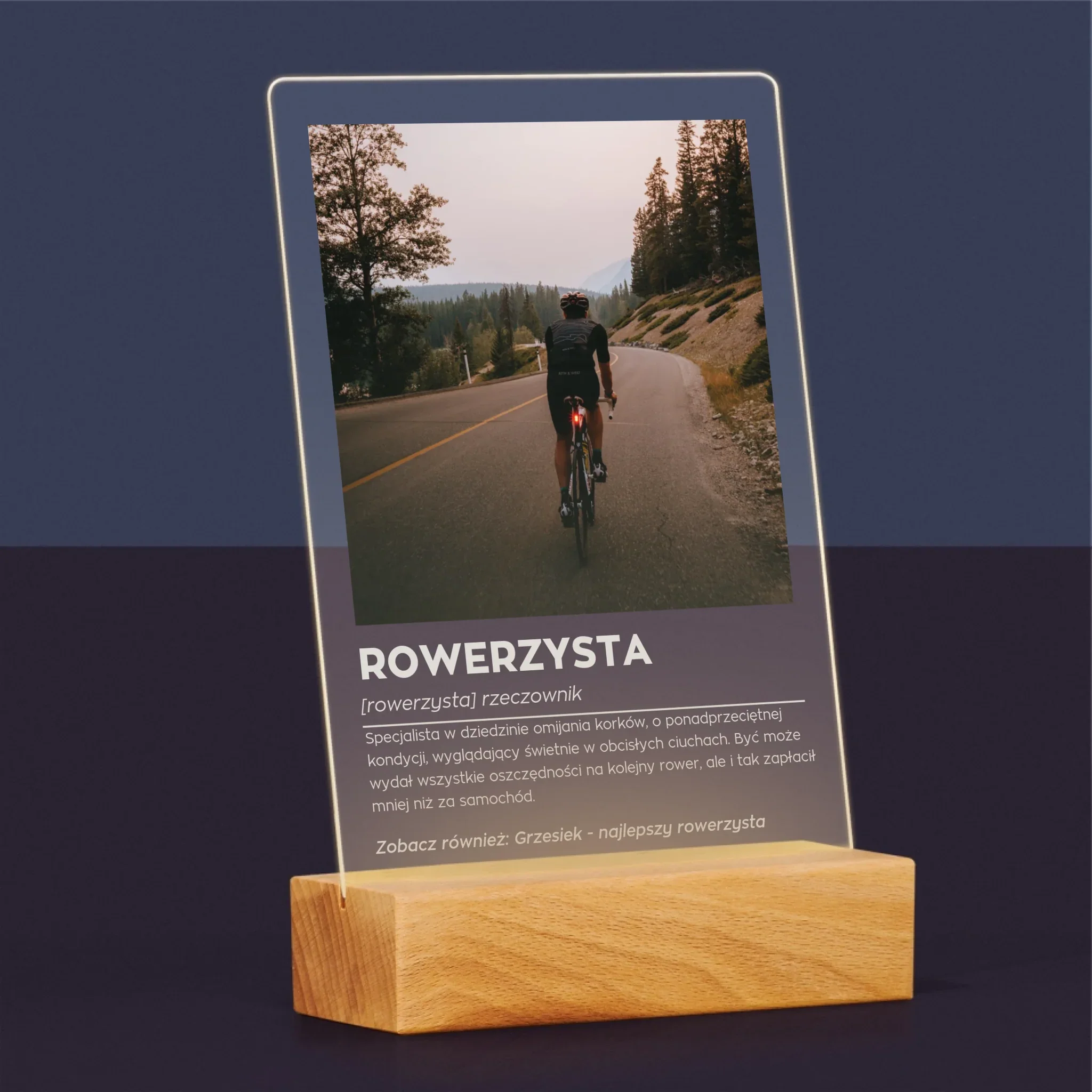 Zdjęcie I Podpis: Rowerzysta Definicja - Wydruk Na Szkle Akrylowym - Image 5