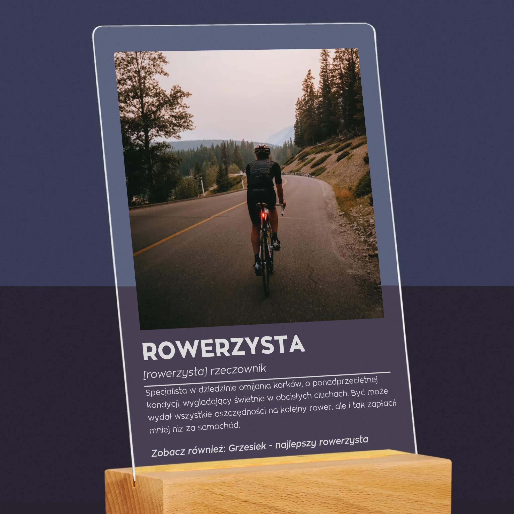 Zdjęcie I Podpis: Rowerzysta Definicja - Wydruk Na Szkle Akrylowym - Image 6