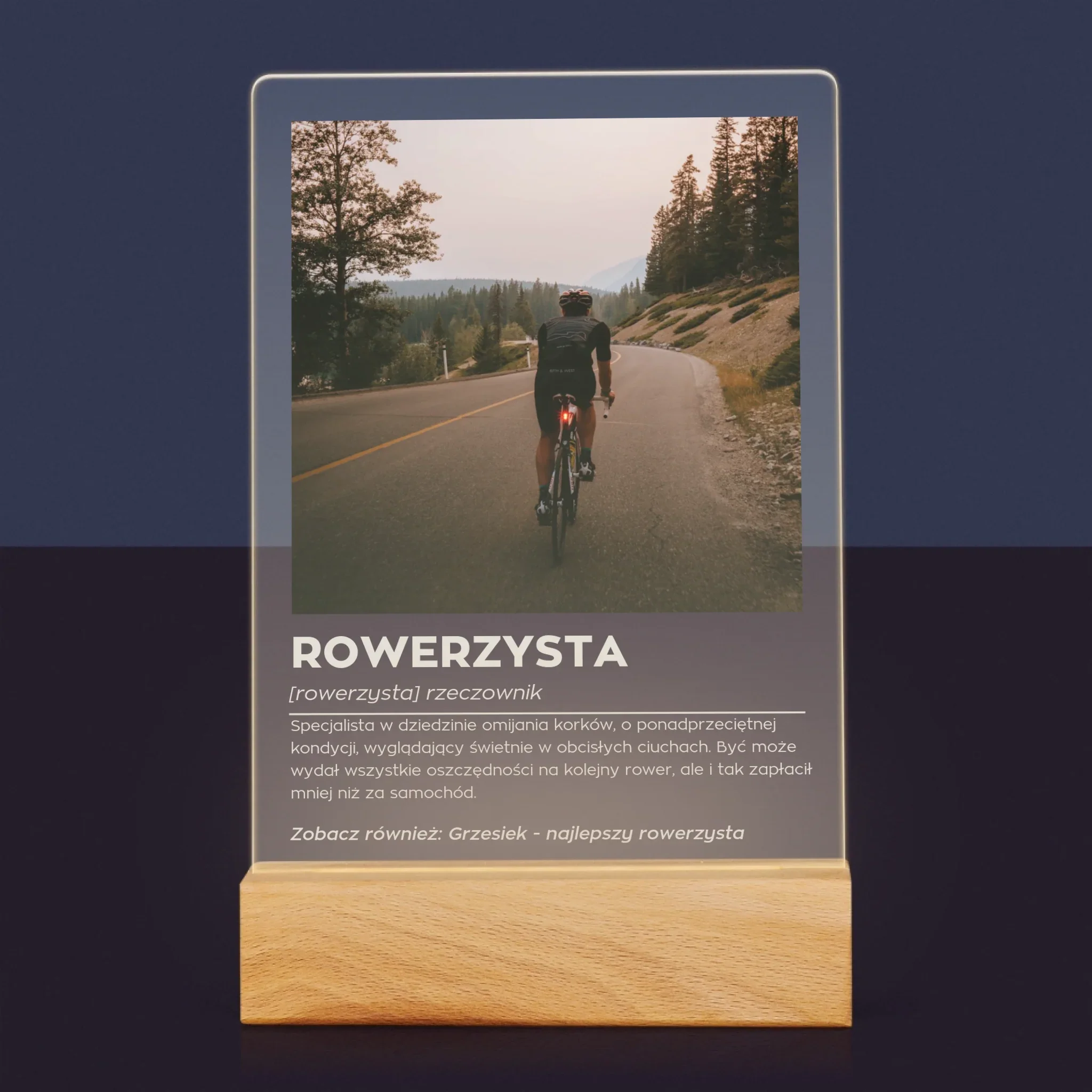 Zdjęcie I Podpis: Rowerzysta Definicja - Wydruk Na Szkle Akrylowym - Image 7