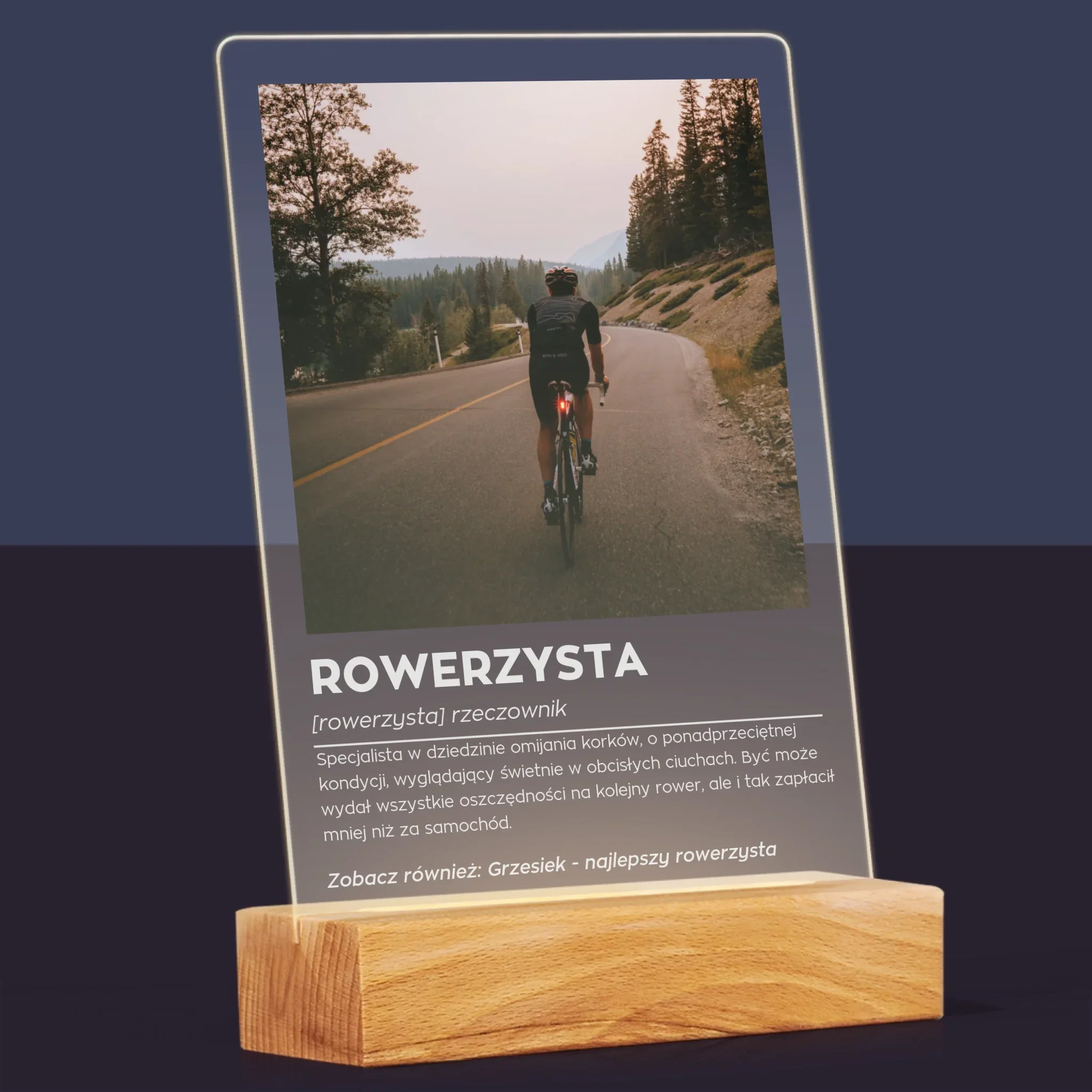 Zdjęcie I Podpis: Rowerzysta Definicja - Wydruk Na Szkle Akrylowym - Image 8