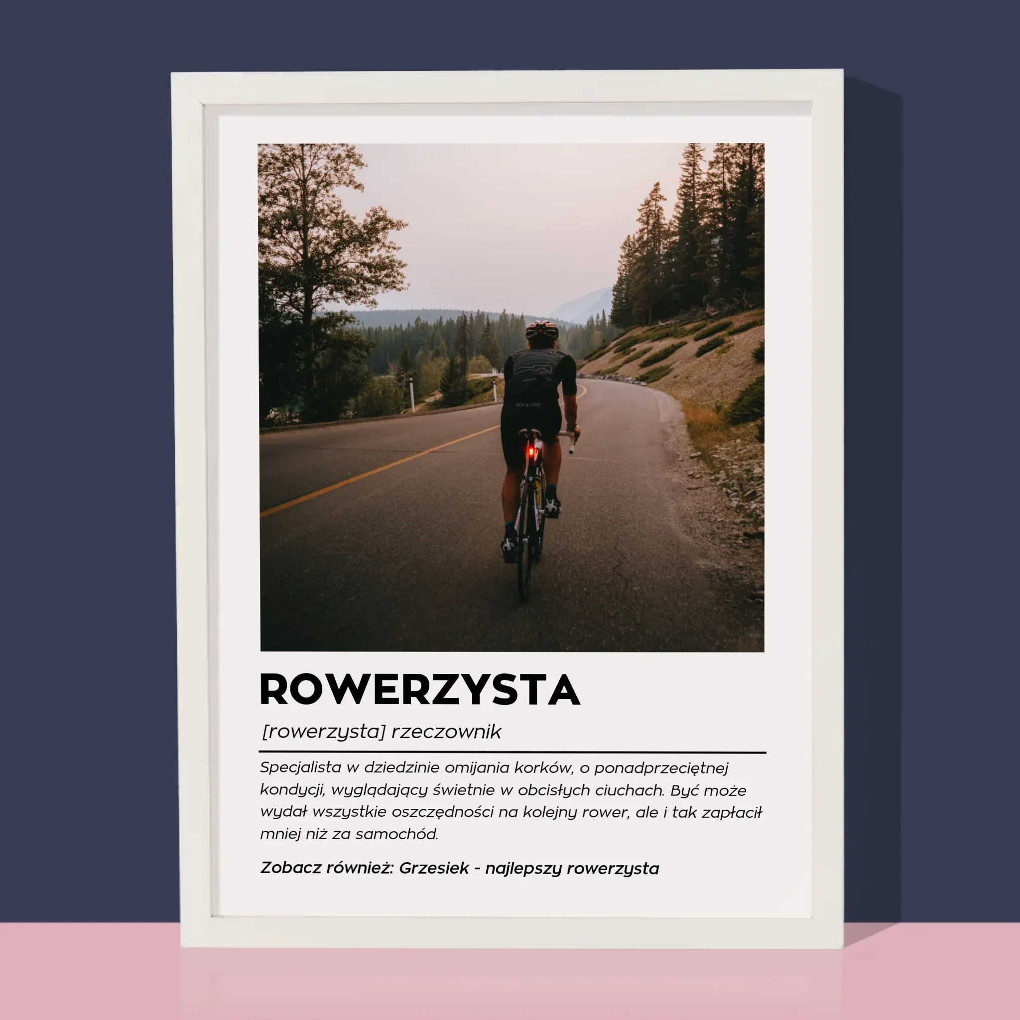 Zdjęcie I Podpis: Rowerzysta Definicja - Wydruk Obramowany - Image 4