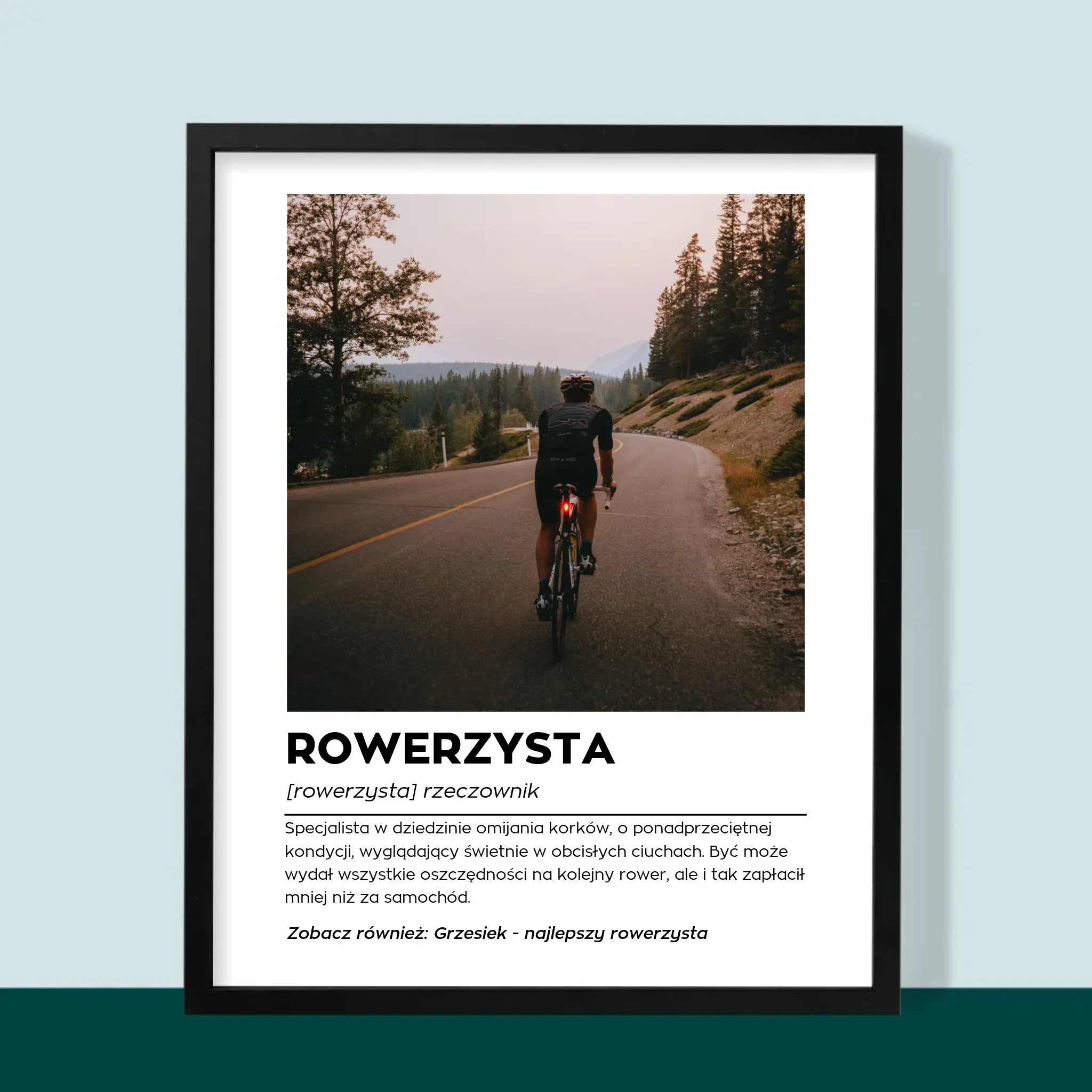Zdjęcie I Podpis: Rowerzysta Definicja - Wydruk Obramowany - Image 5
