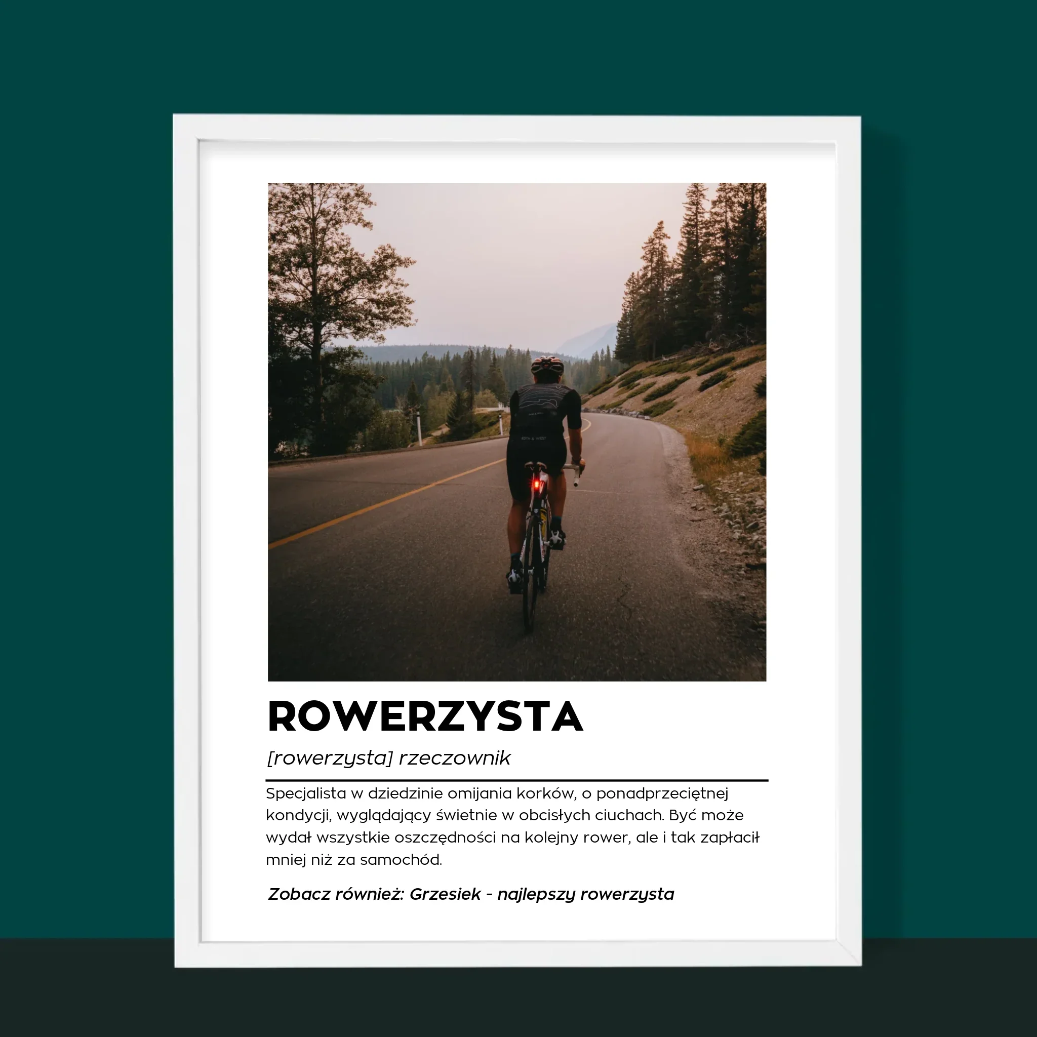 Zdjęcie I Podpis: Rowerzysta Definicja - Wydruk Obramowany - Image 6