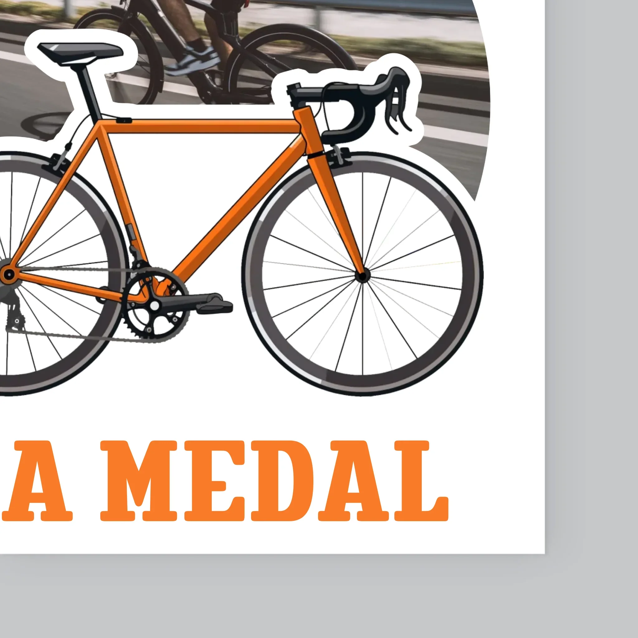 Zdjęcie I Podpis: Rowerzysta Na Medal - Wydruk Obramowany - Image 11