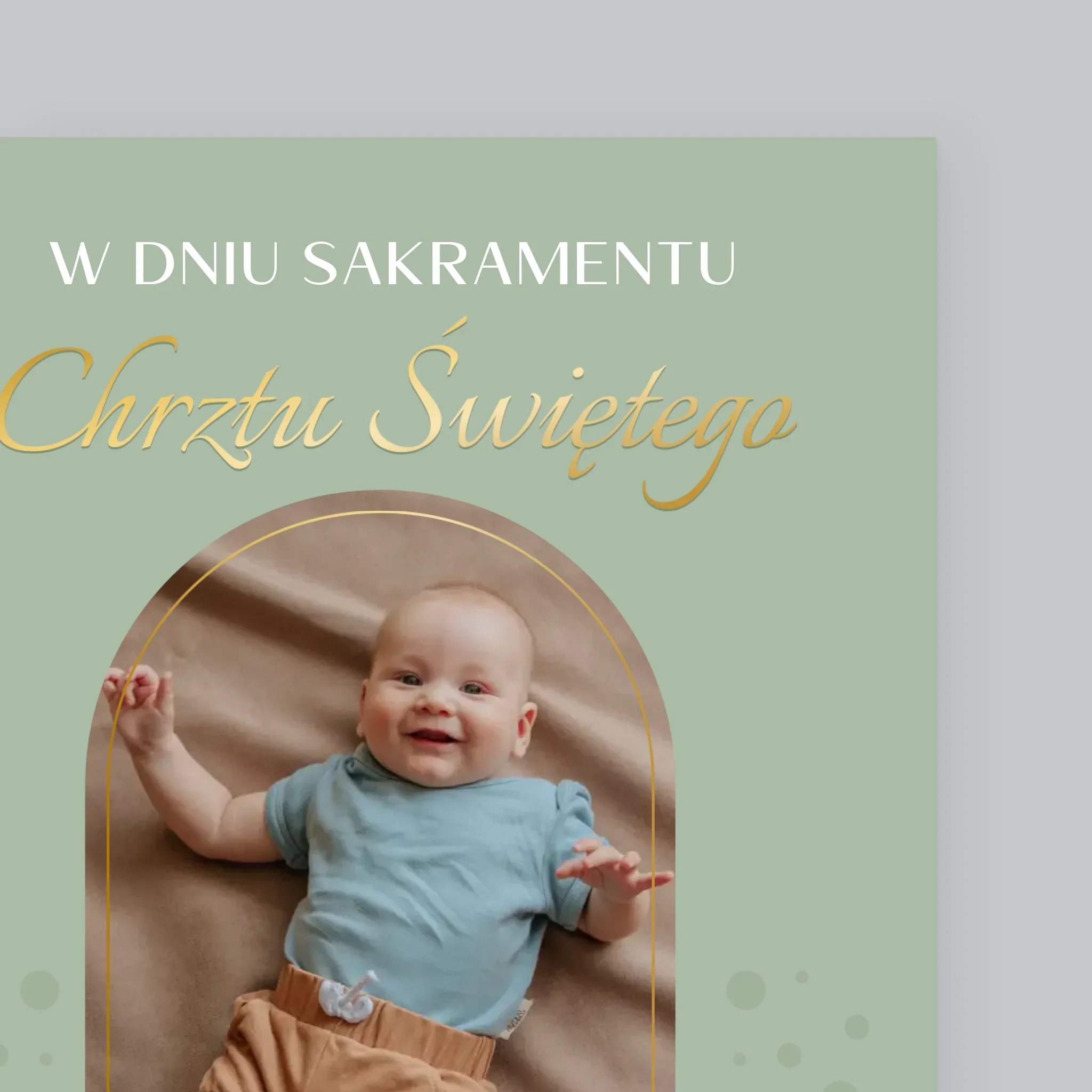 Zdjęcie i Podpis: Sakrament Chrztu Świętego - Wydruk Obramowany - Image 3
