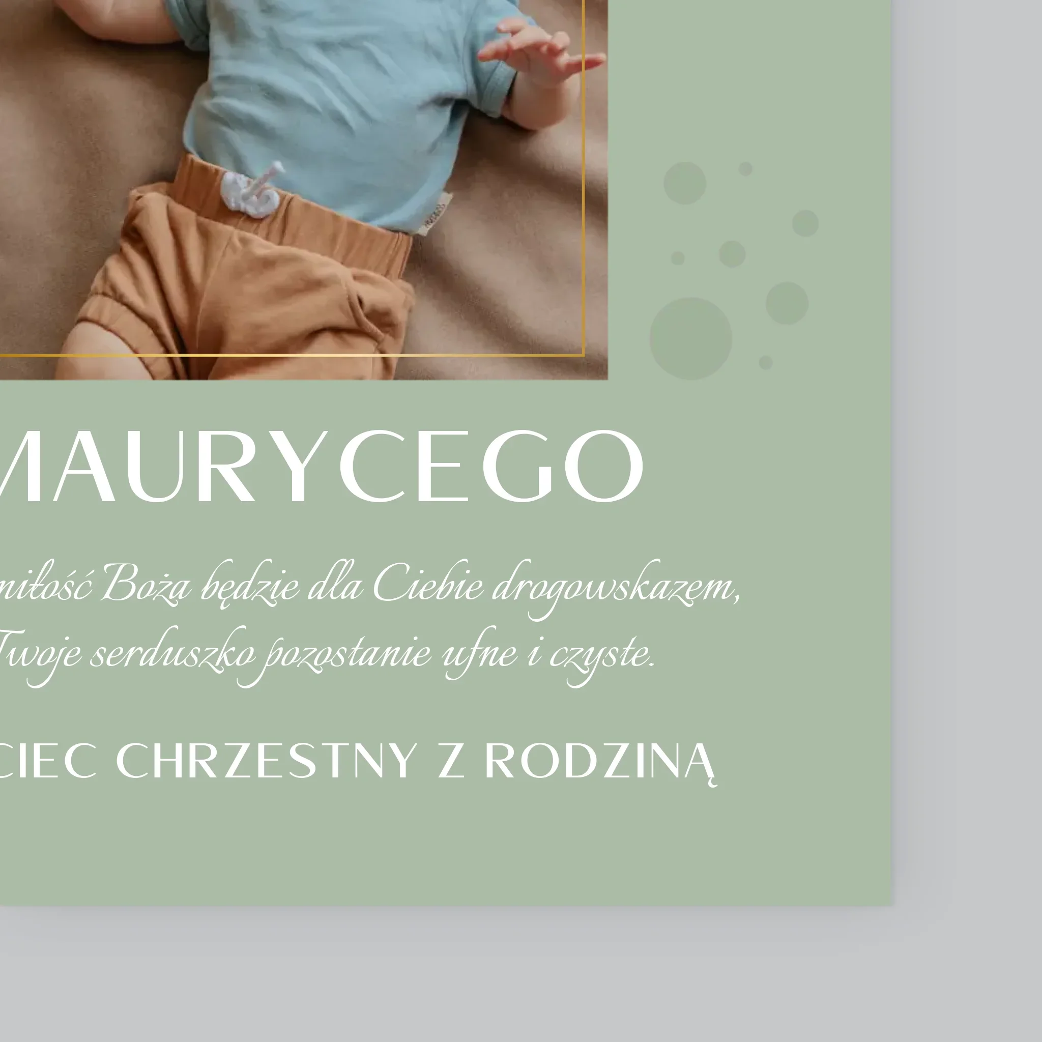 Zdjęcie i Podpis: Sakrament Chrztu Świętego - Wydruk Obramowany - Image 4