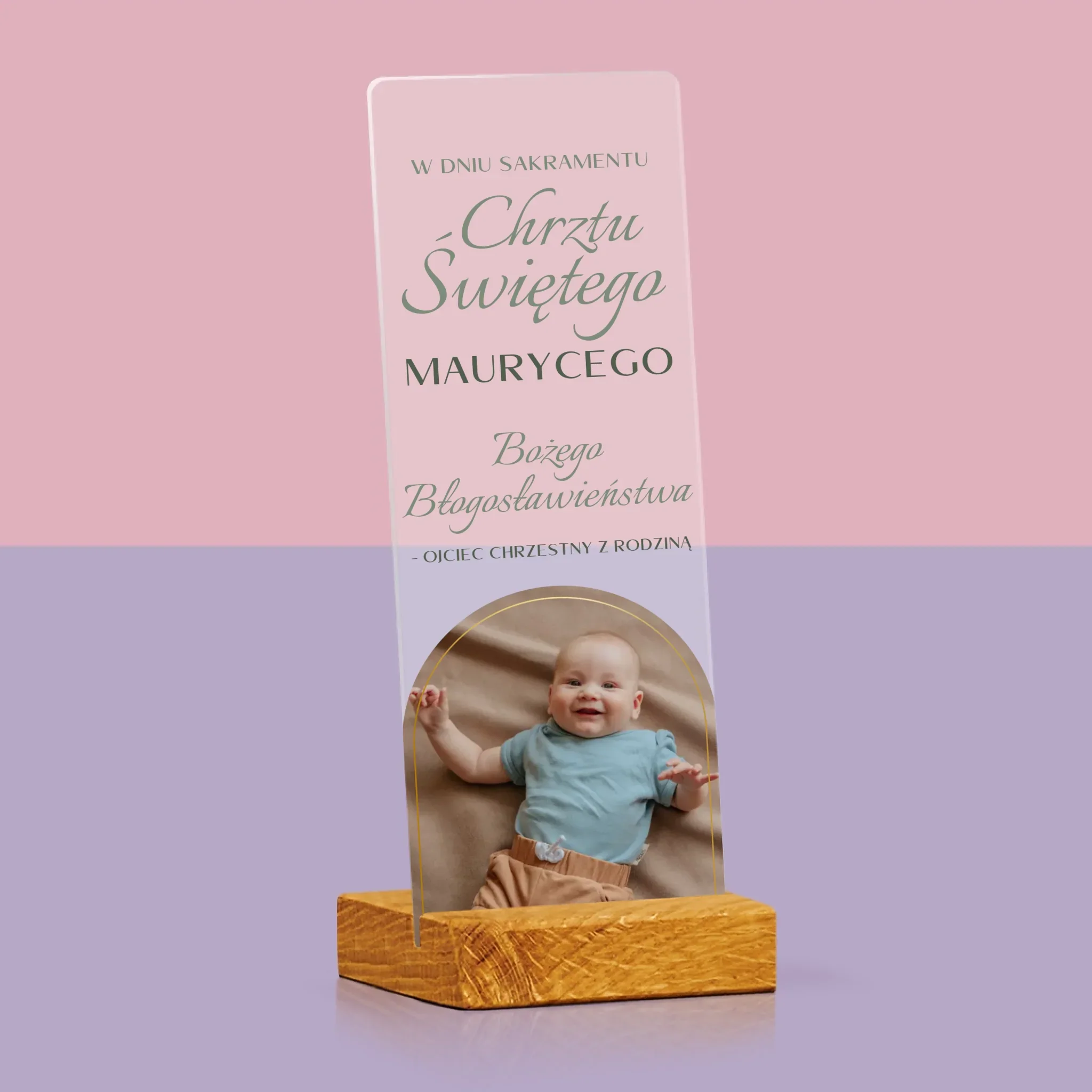 Zdjęcie i Podpis: Sakrament Chrztu Świętego - Zdjęcie Na Szkle Akrylowym Fotobudka