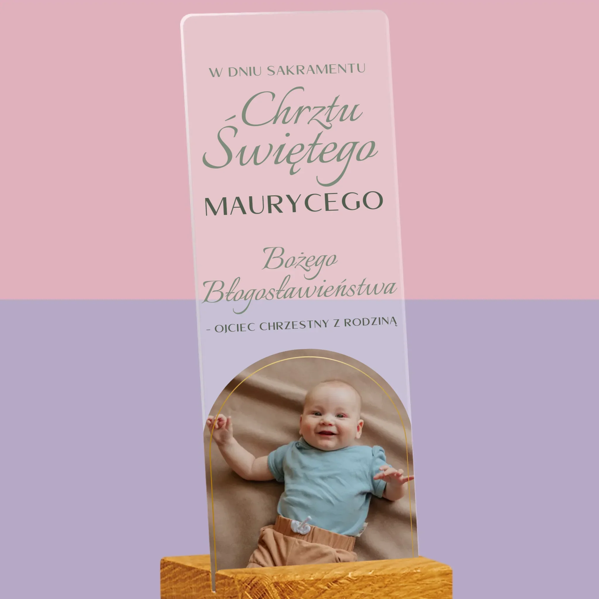 Zdjęcie i Podpis: Sakrament Chrztu Świętego - Zdjęcie Na Szkle Akrylowym Fotobudka - Image 2