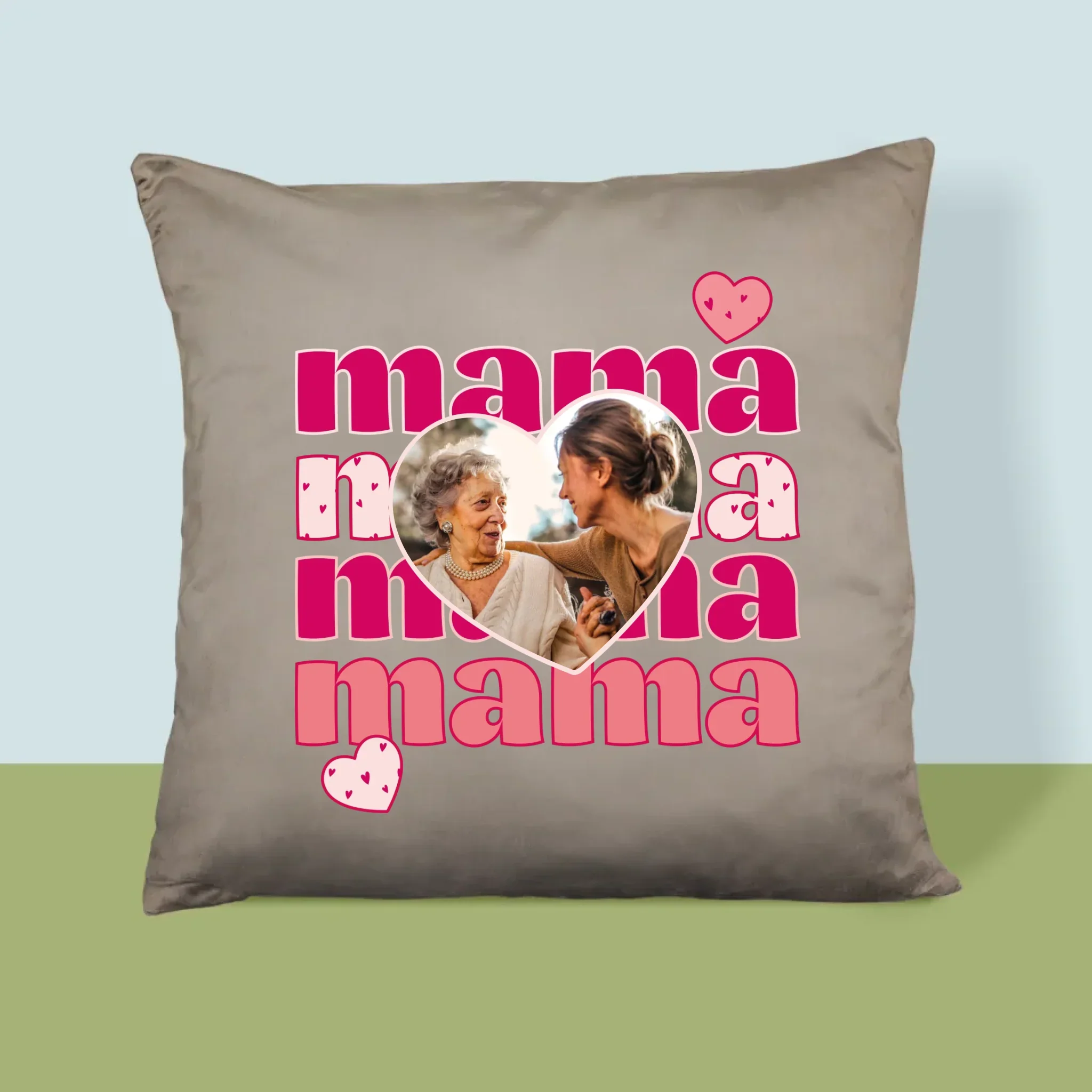 Zdjęcie i Podpis: Słowa Mama - Poduszka z Nadrukiem