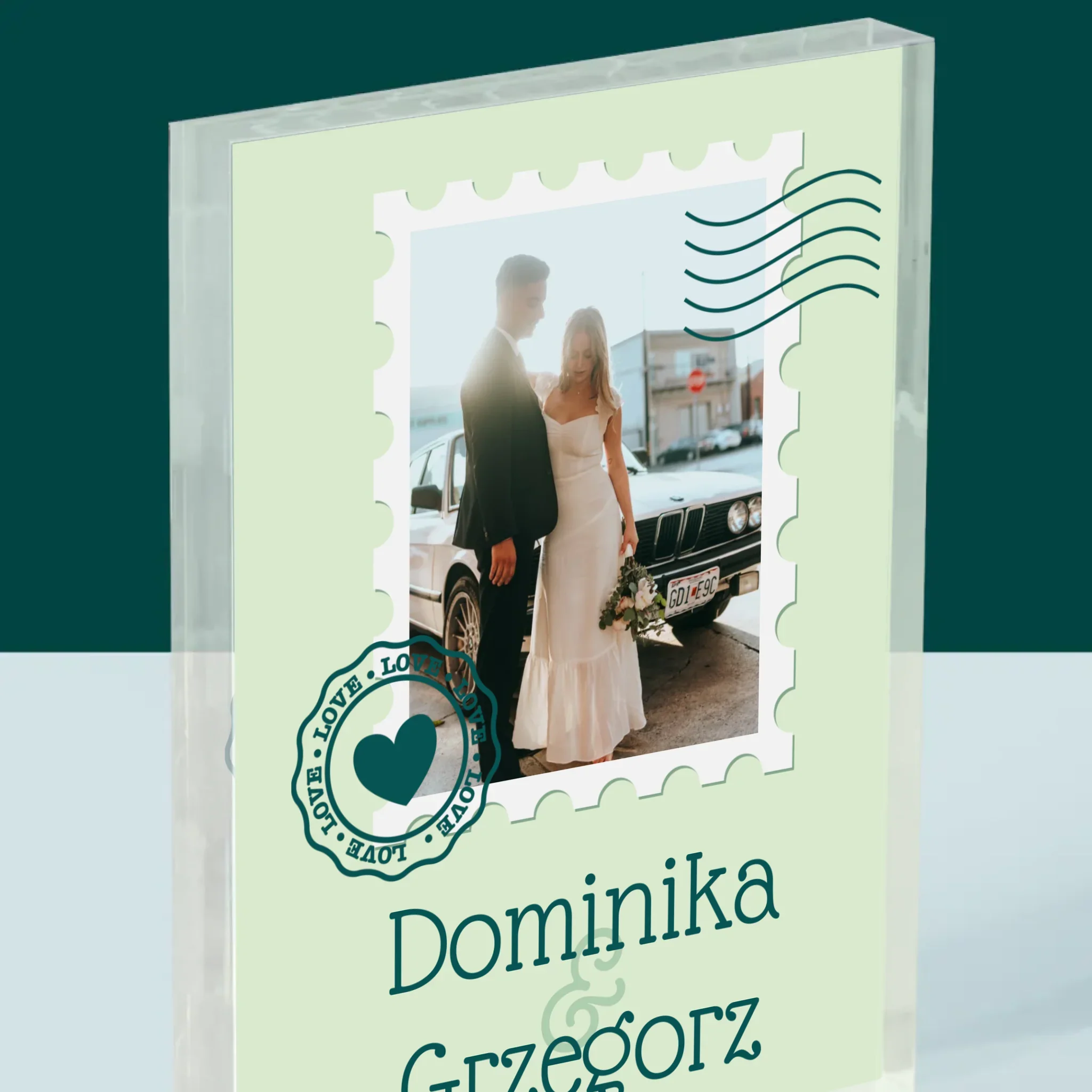 Zdjęcie i Podpis: Ślubna Pocztówka - Blok Akrylowy - Image 2
