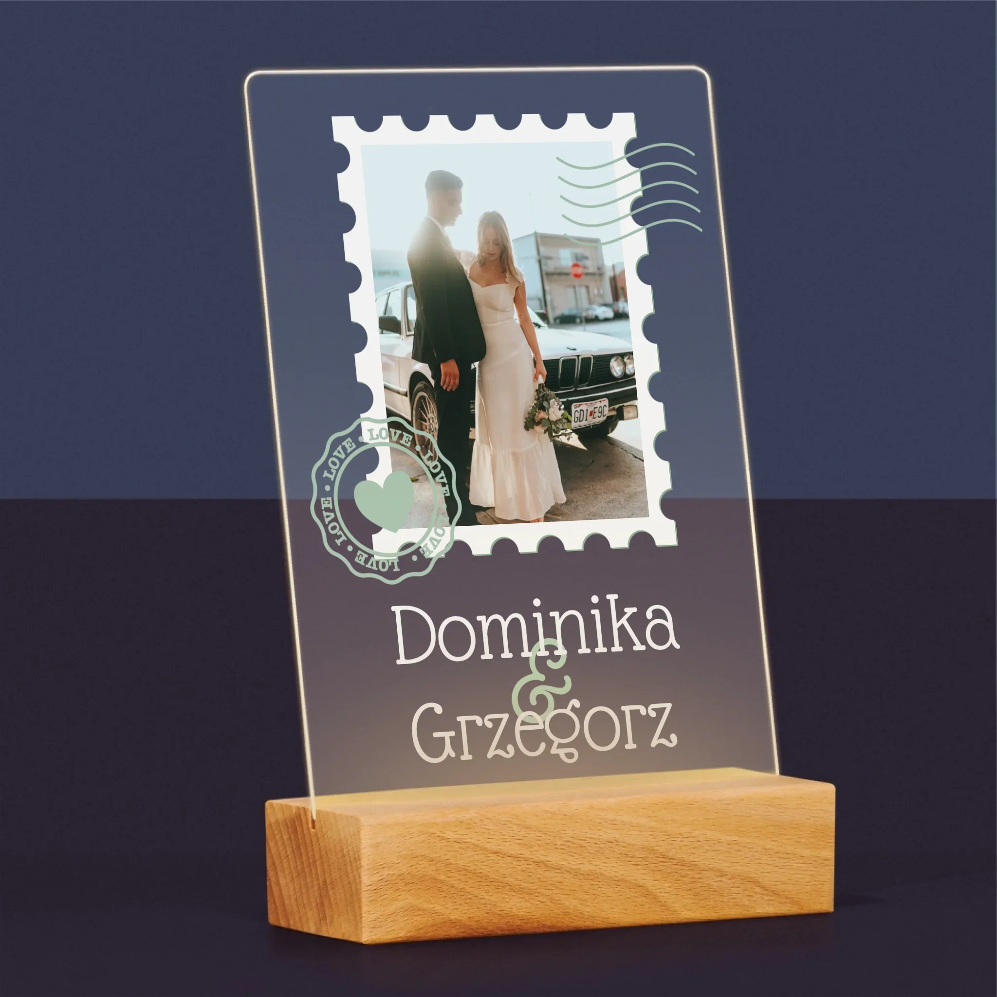 Zdjęcie i Podpis: Ślubna Pocztówka - Wydruk Na Szkle Akrylowym - Image 5