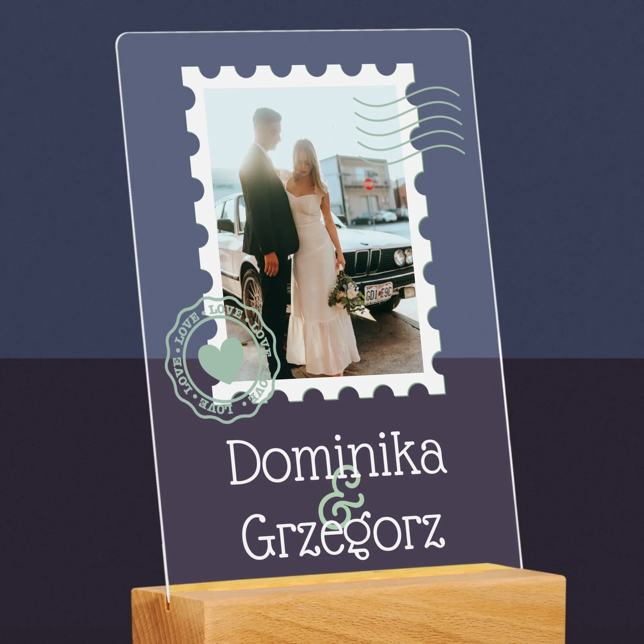 Zdjęcie i Podpis: Ślubna Pocztówka - Wydruk Na Szkle Akrylowym - Image 6