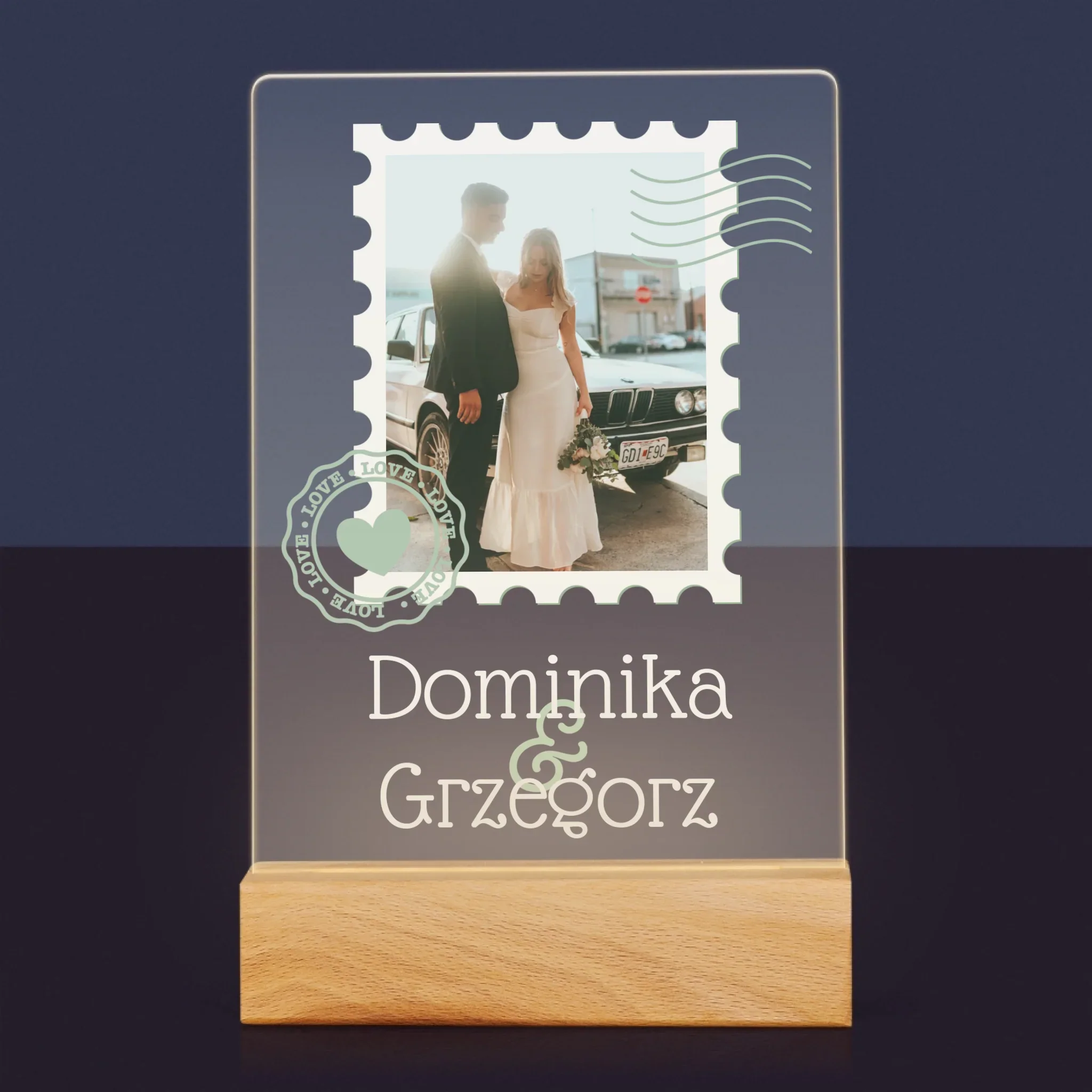 Zdjęcie i Podpis: Ślubna Pocztówka - Wydruk Na Szkle Akrylowym - Image 7
